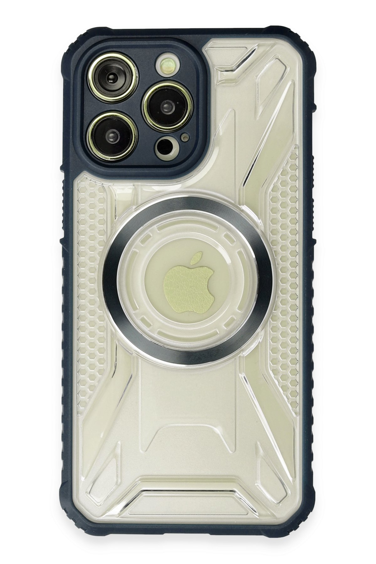 Newface iPhone 14 Pro Kılıf Montreal Silikon Kapak - Lacivert