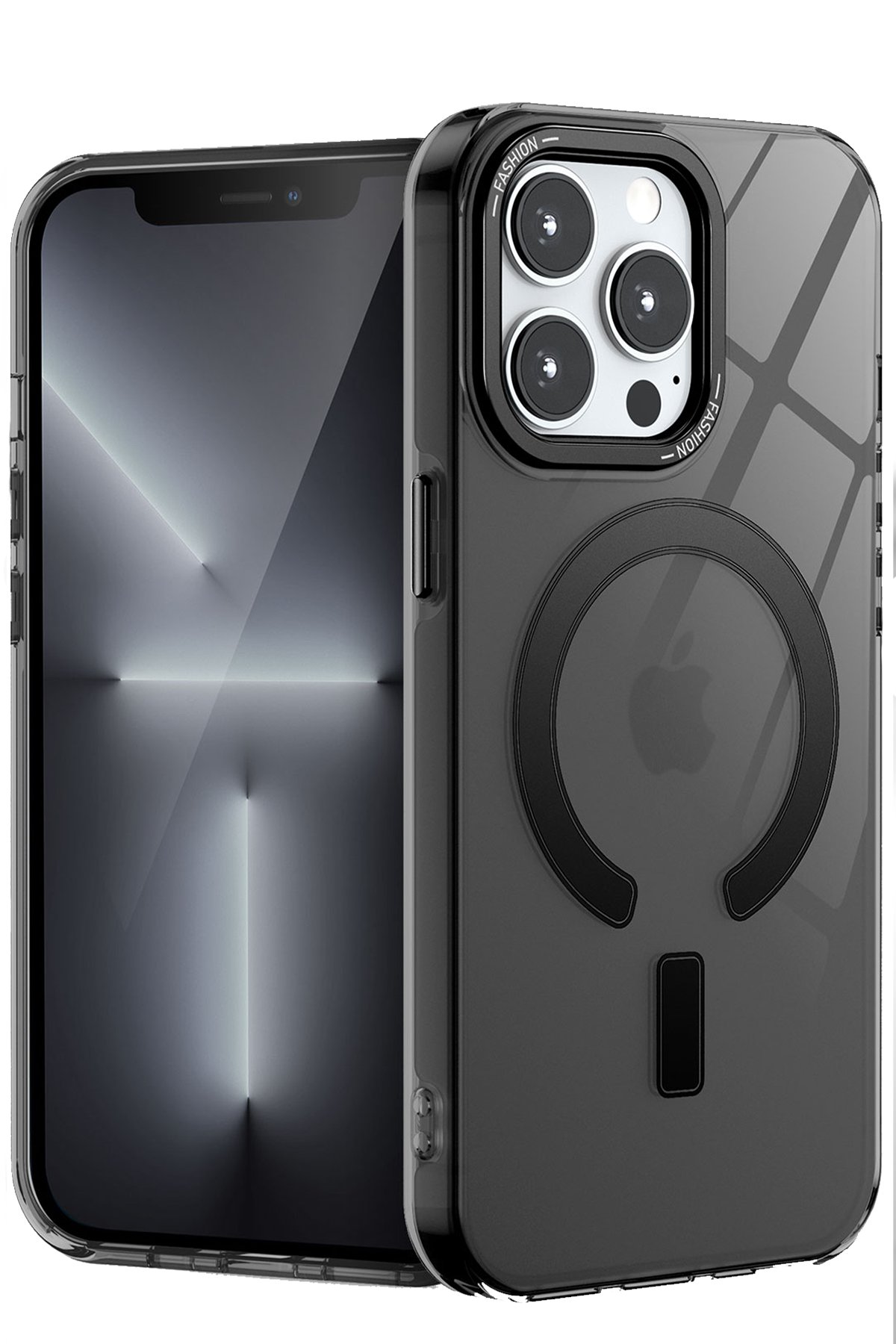 Newface iPhone 14 Pro Kılıf Dinamik Magneticsafe Silikon - Siyah