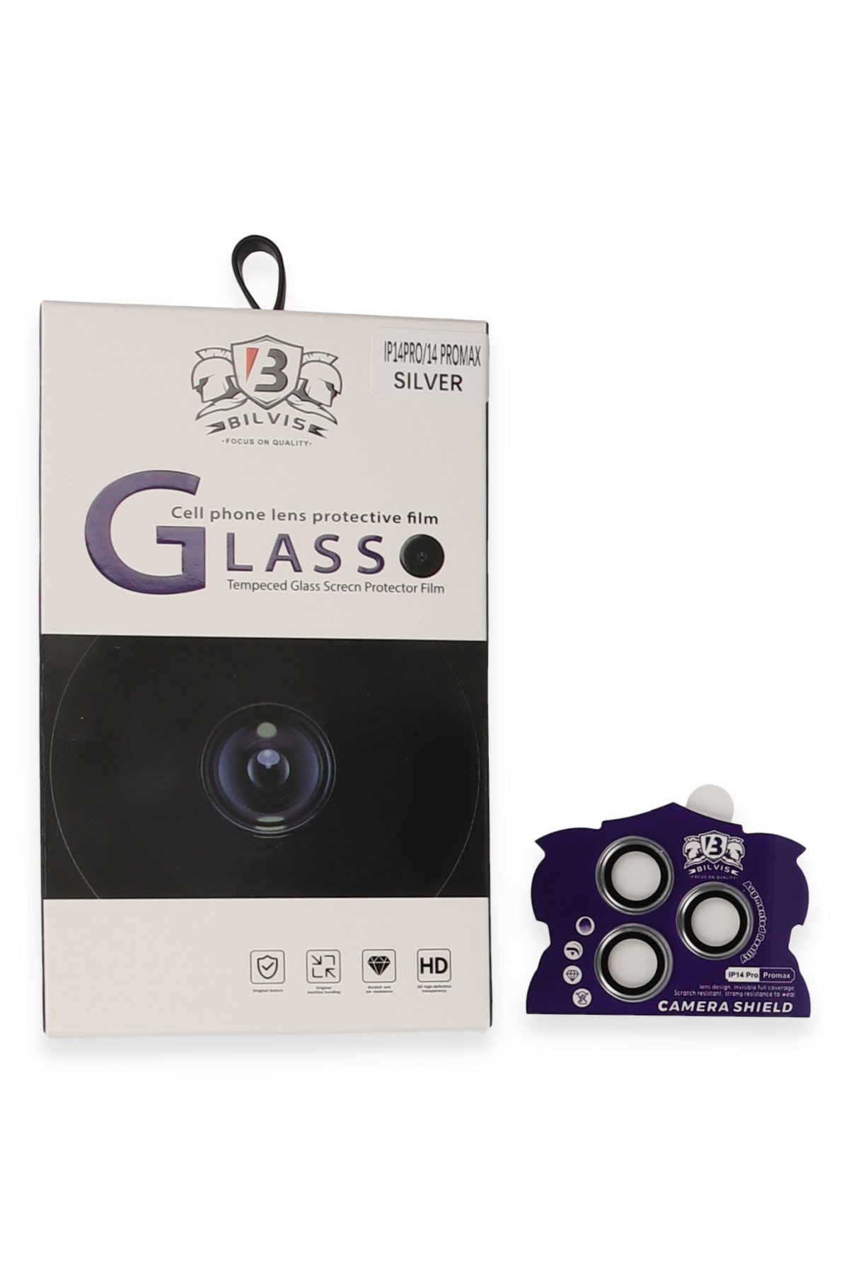 Newface iPhone 14 Pro Max Kılıf Glass Kapak - Lacivert