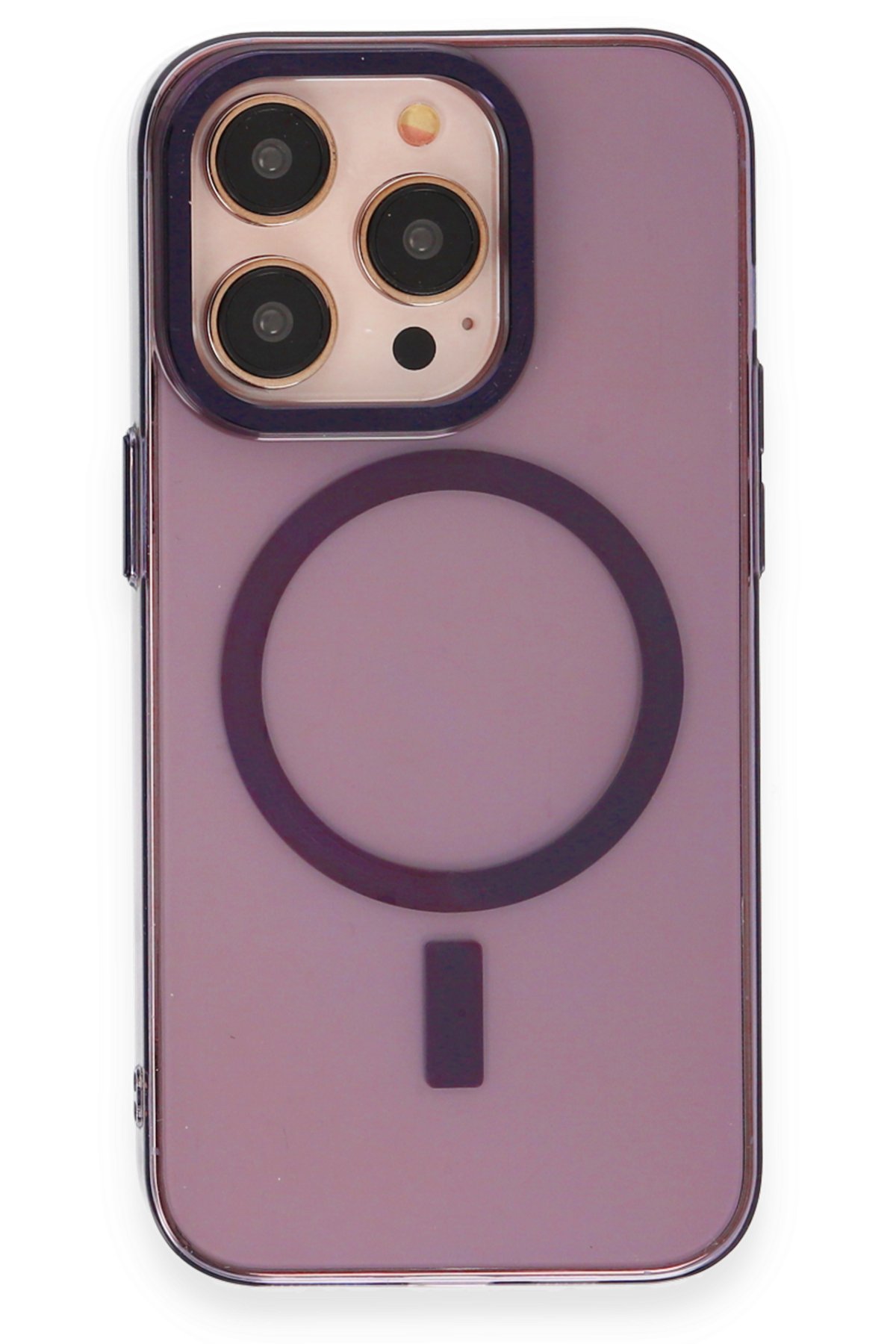 Newface iPhone 14 Pro Max Kılıf Razer Lensli Silikon - Gümüş