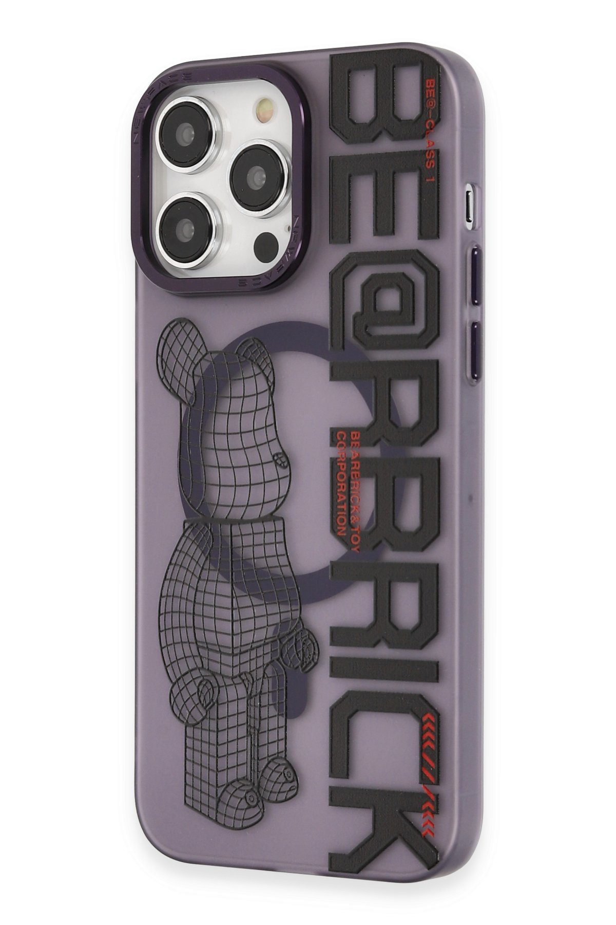 Newface iPhone 14 Pro Max Kılıf Razer Lensli Silikon - Mor