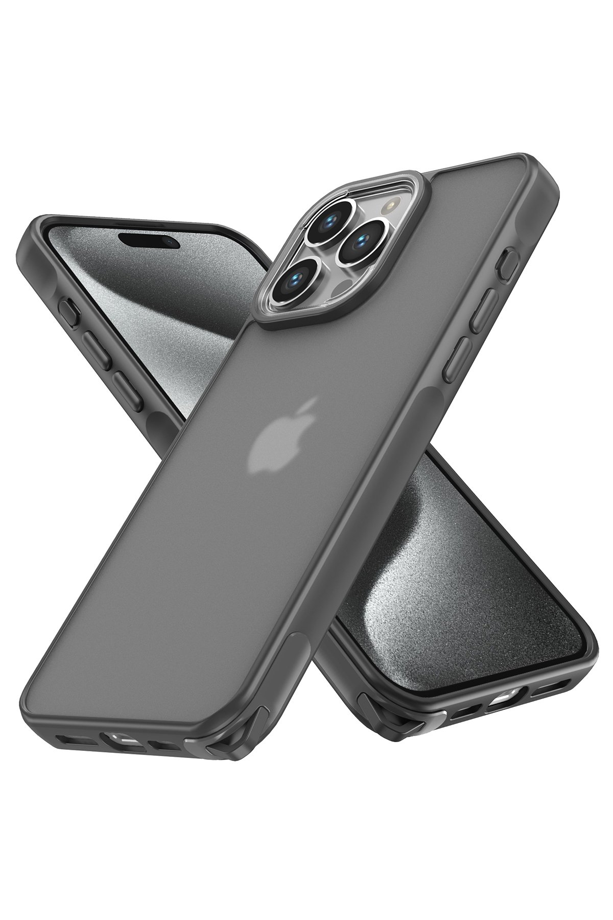 Newface iPhone 14 Pro Max Kılıf Pars Lens Yüzüklü Silikon - Kırmızı