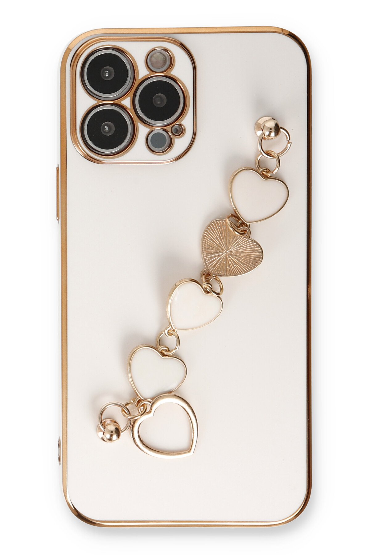 Newface iPhone 14 Pro Max Kılıf Sofya Yüzüklü Silikon Kapak - Kırmızı