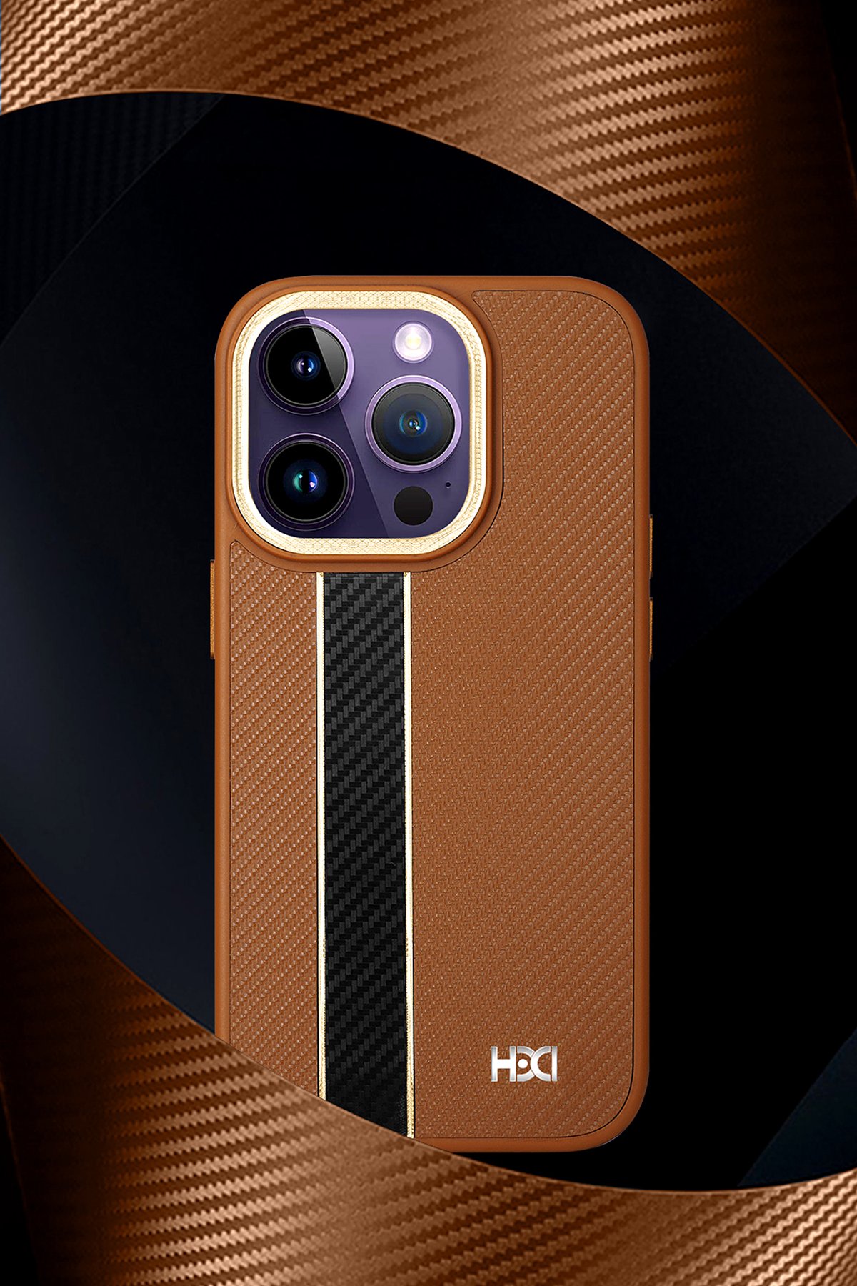 HDD iPhone 14 Pro Max Kılıf HBC-190 Kolaj Kapak - Derin Mor