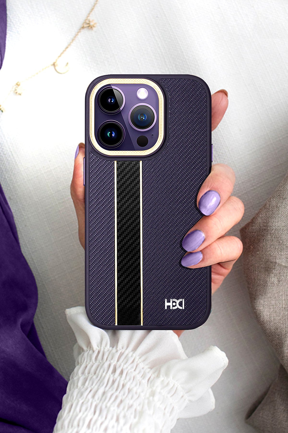 HDD iPhone 14 Pro Max Kılıf HBC-155 Lizbon Kapak - Siyah