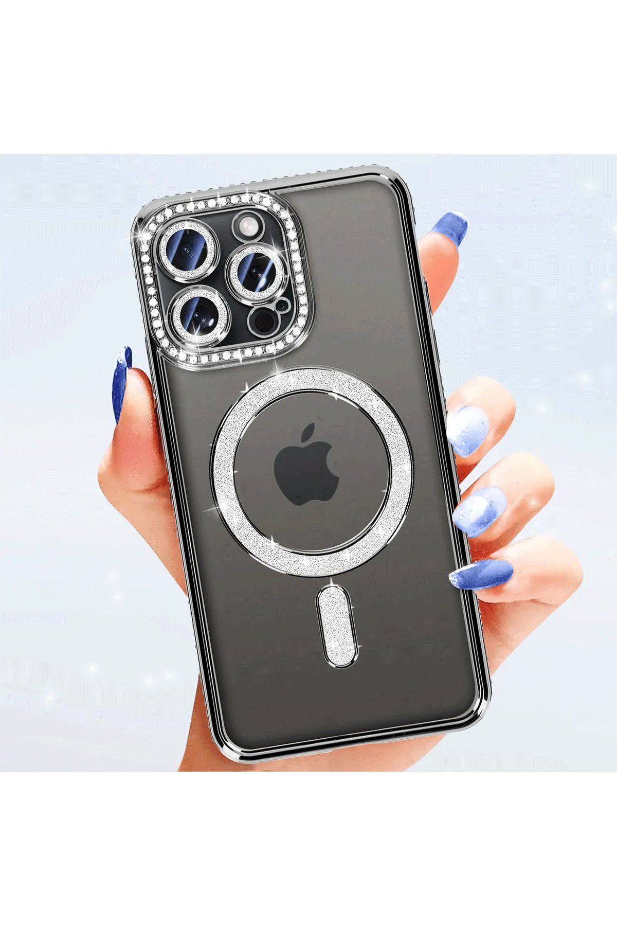 Newface iPhone 14 Pro Max Kılıf Anka PC Magneticsafe Sert Metal Kapak - Mor
