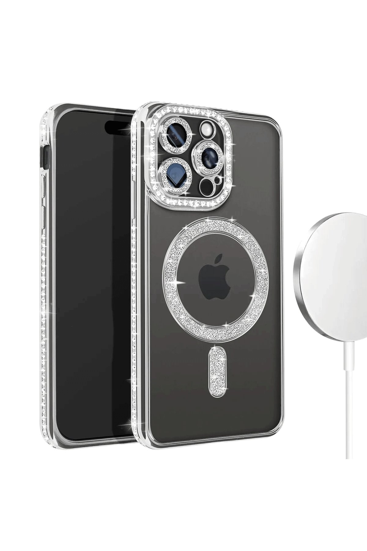 Newface iPhone 14 Pro Max Metal Kamera Lens - Koyu Yeşil