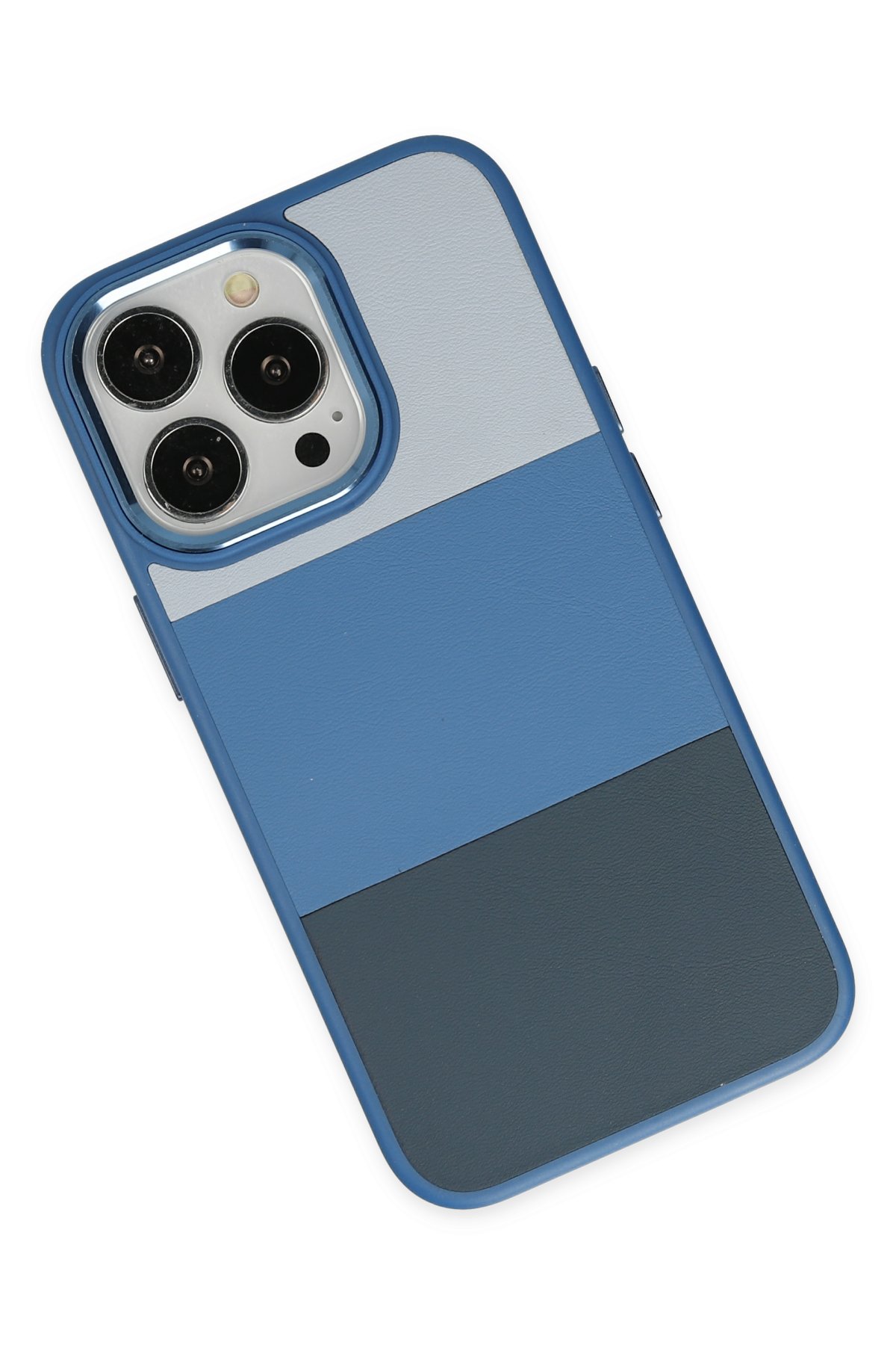 Newface iPhone 14 Pro Max Kılıf Pars Lens Yüzüklü Silikon - Gümüş