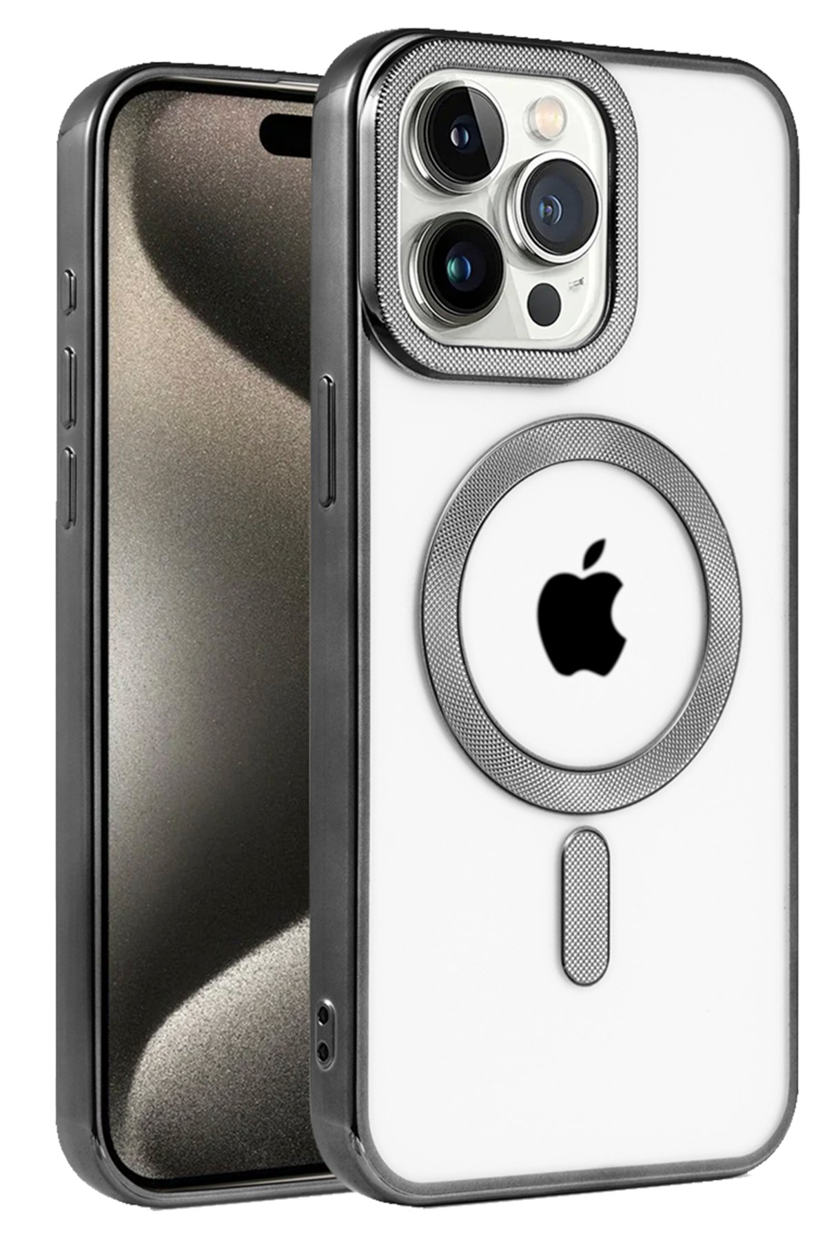 Newface iPhone 14 Pro Max Kılıf Power Silikon - Gri