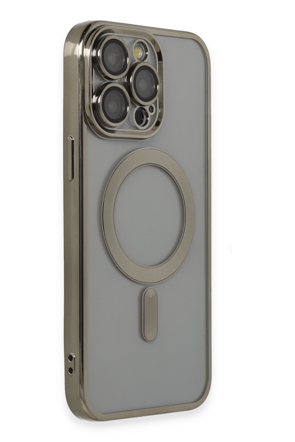 Newface iPhone 14 Pro Max Kılıf Divo Lazer Askılı Magsafe Kapak - Mavi