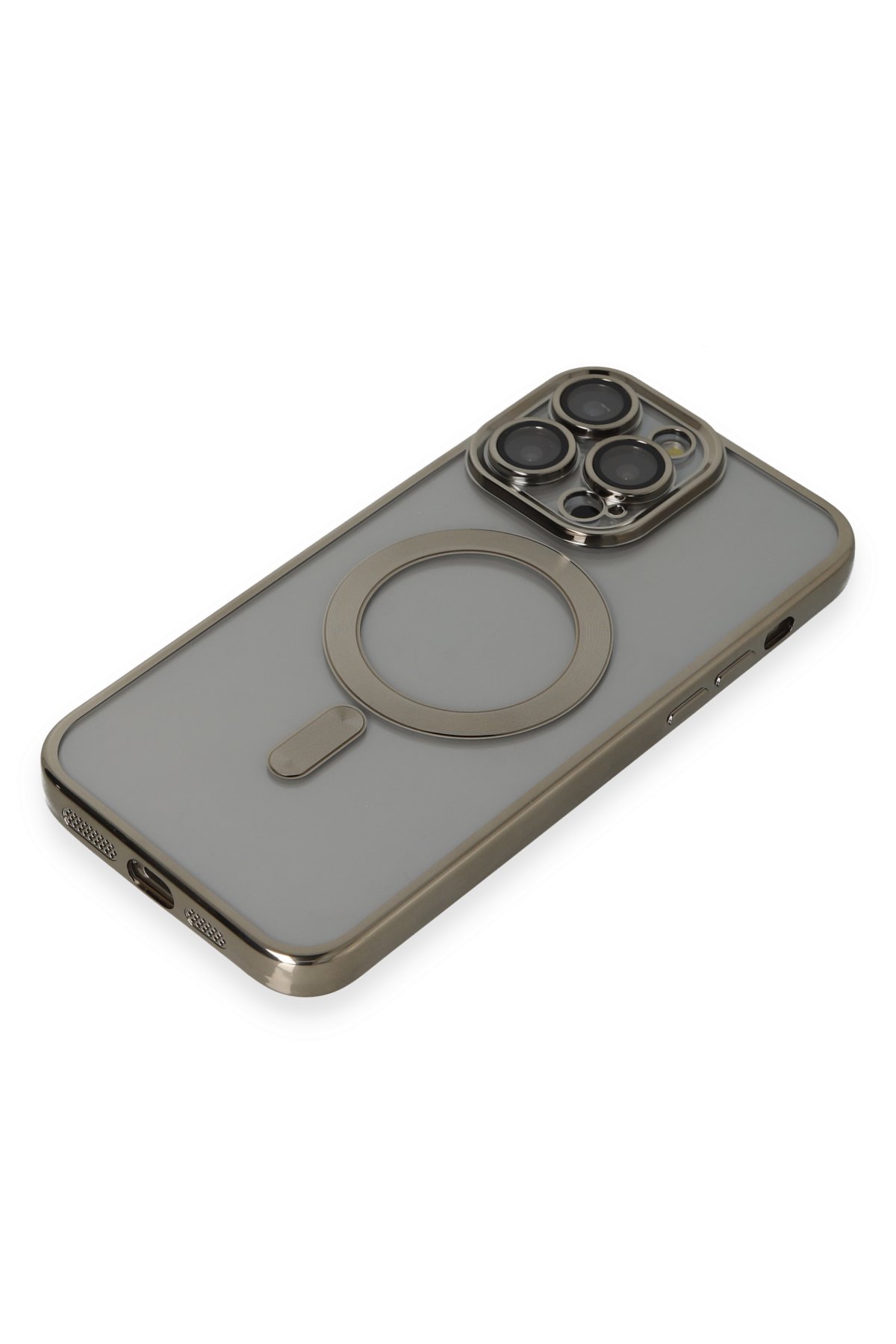 Newface iPhone 14 Pro Max Kılıf Divo Lazer Askılı Magsafe Kapak - Mavi