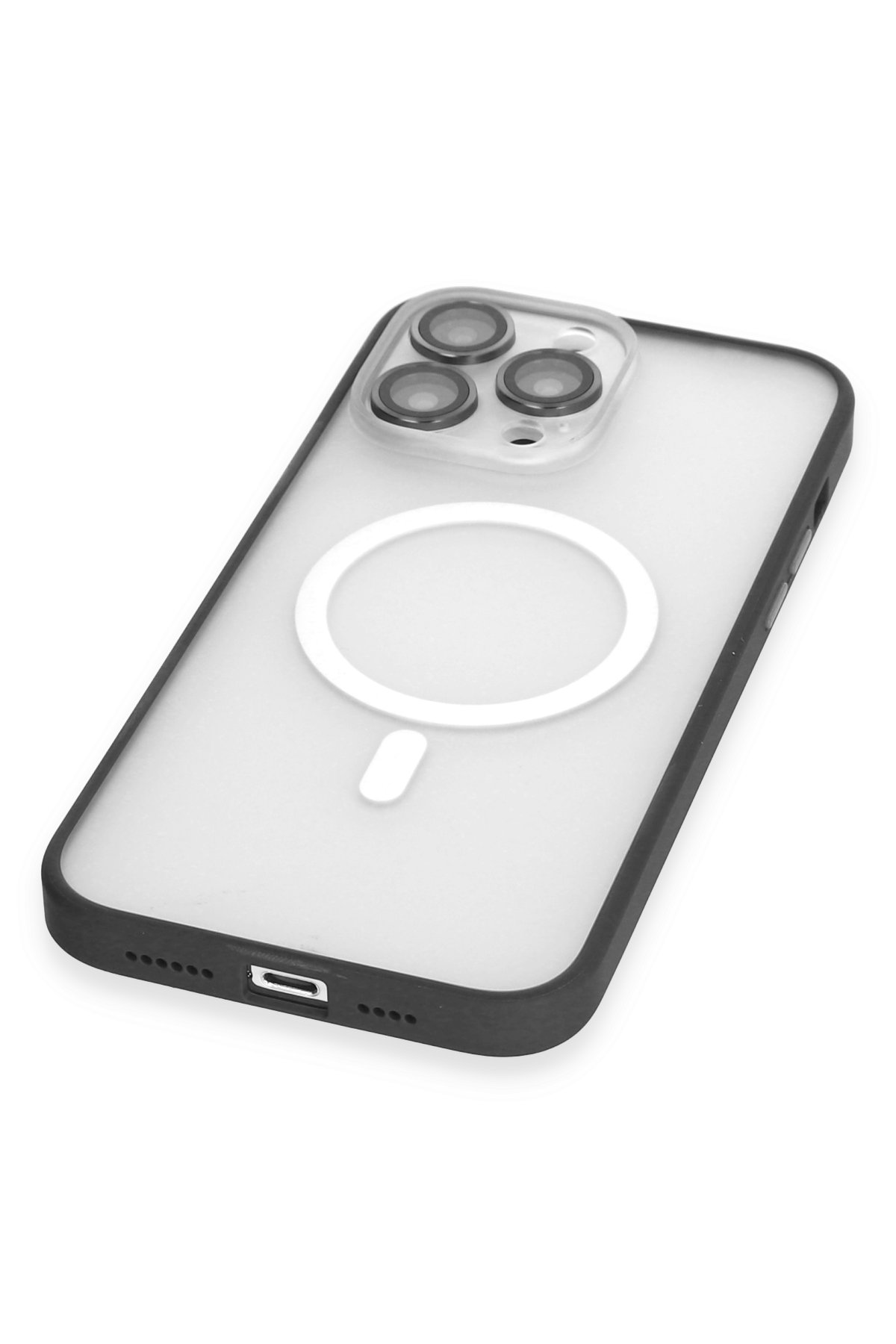 Newface iPhone 14 Pro Max Kılıf Oslo Magsafe Kapak - Siyah