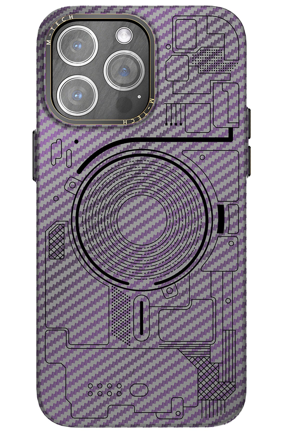 Newface iPhone 14 Pro Max Kılıf Snake Kapak - Derin Mor