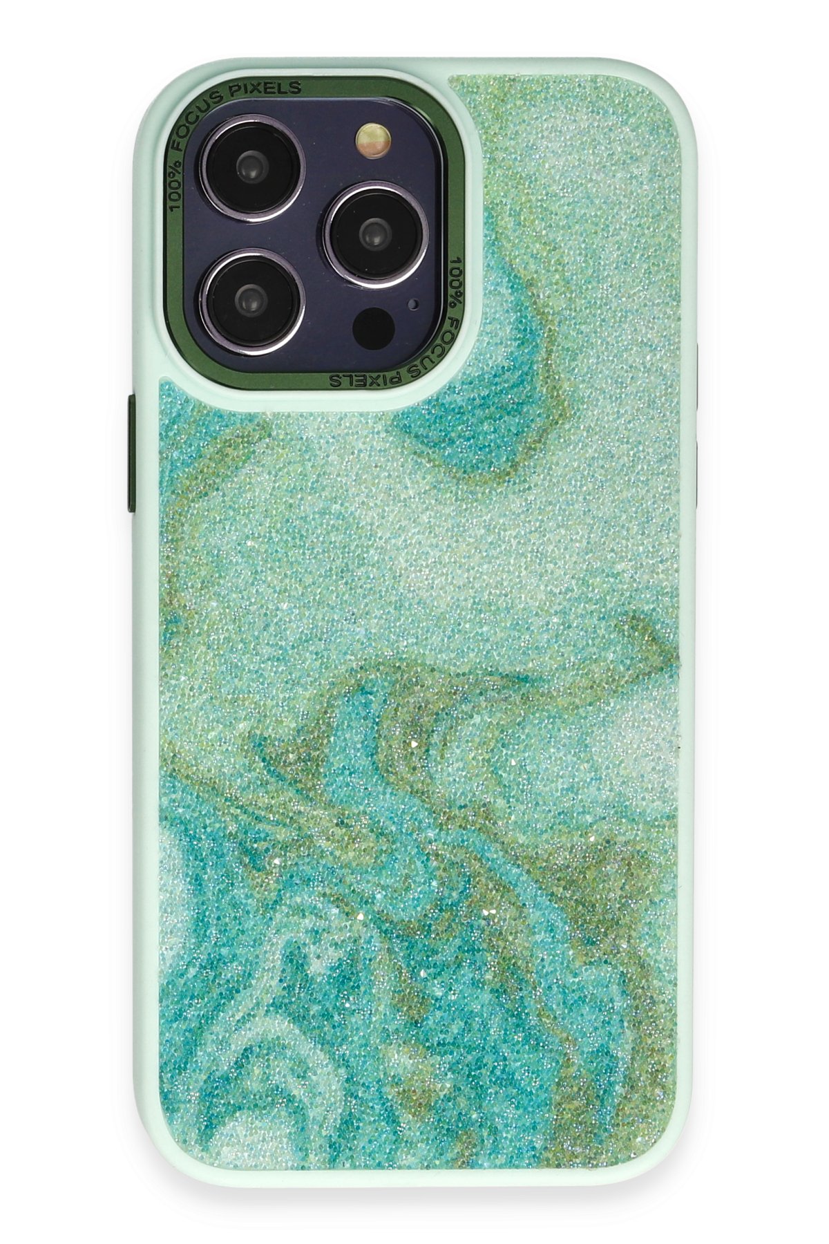 Newface iPhone 14 Pro Max Kılıf Volet Silikon - Açık Yeşil