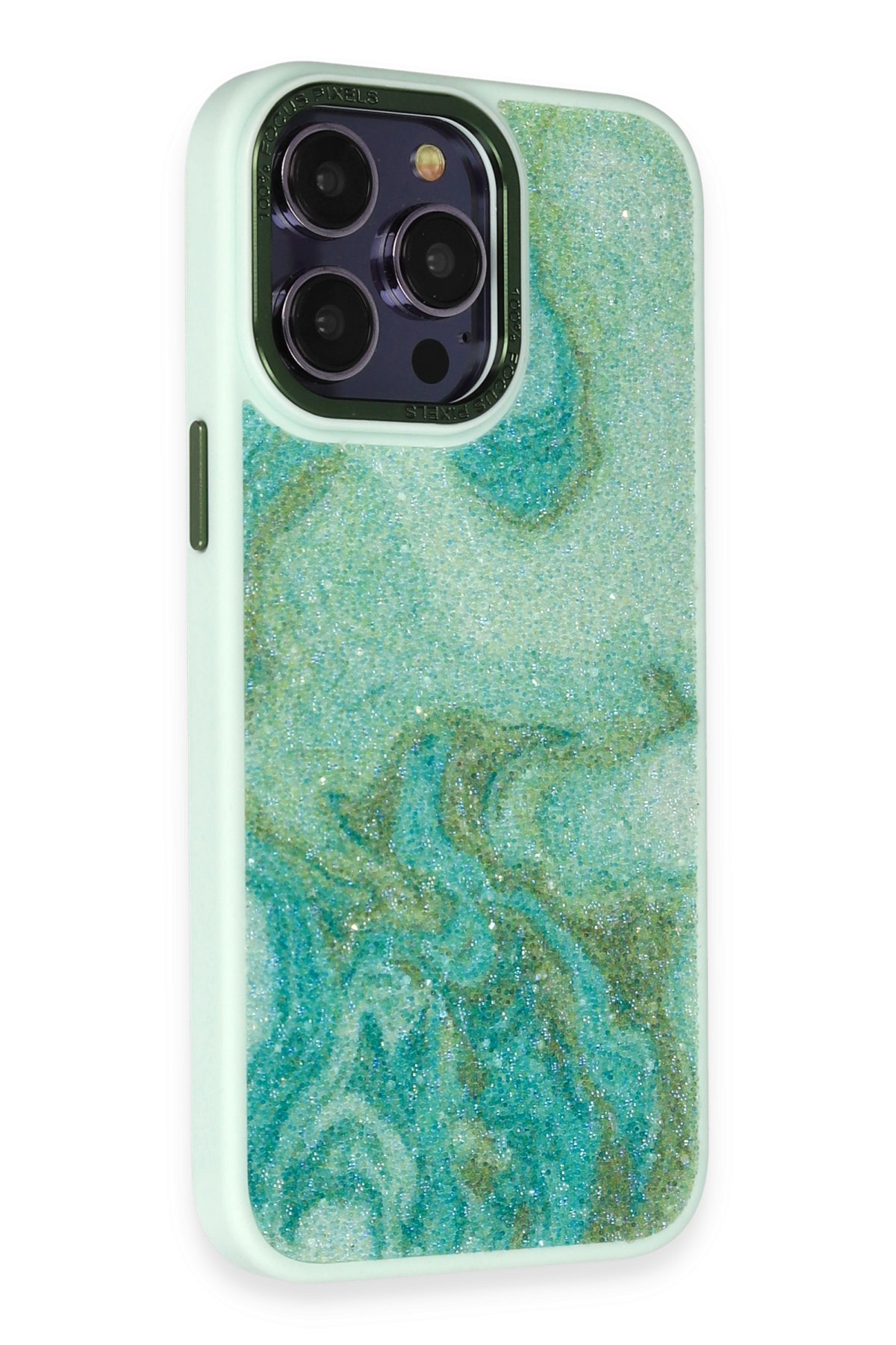 Newface iPhone 14 Pro Max Kılıf Volet Silikon - Açık Yeşil