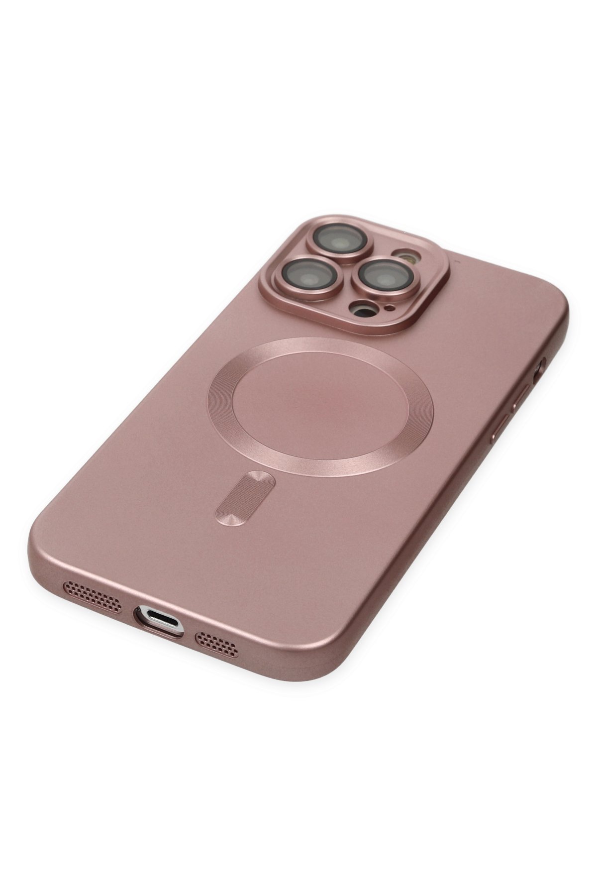 Newface iPhone 14 Pro Max Kılıf Montreal Yüzüklü Silikon Kapak - Lacivert