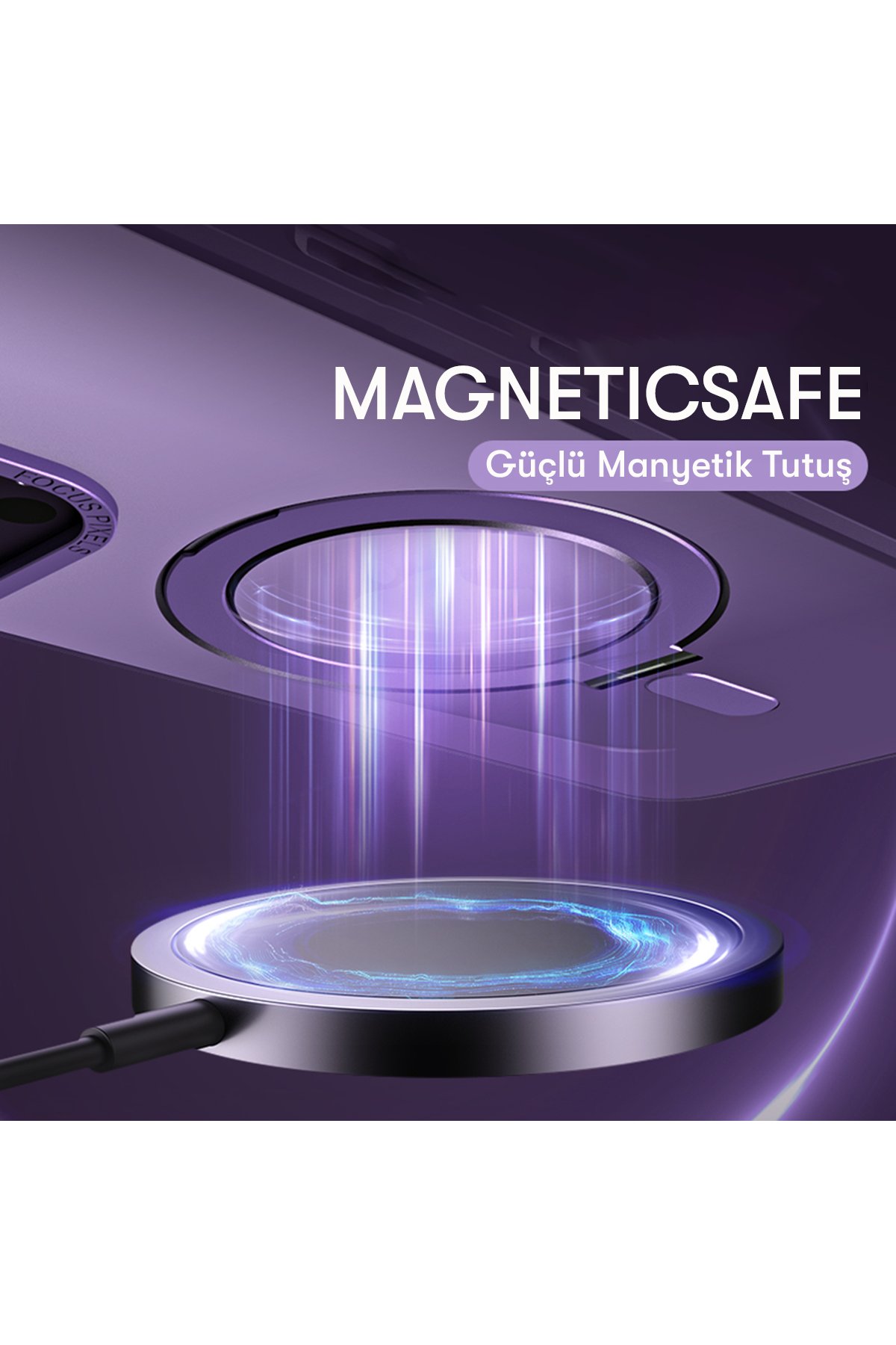 Newface iPhone 14 Pro Max Kılıf Oslo Magsafe Kapak - Derin Mor