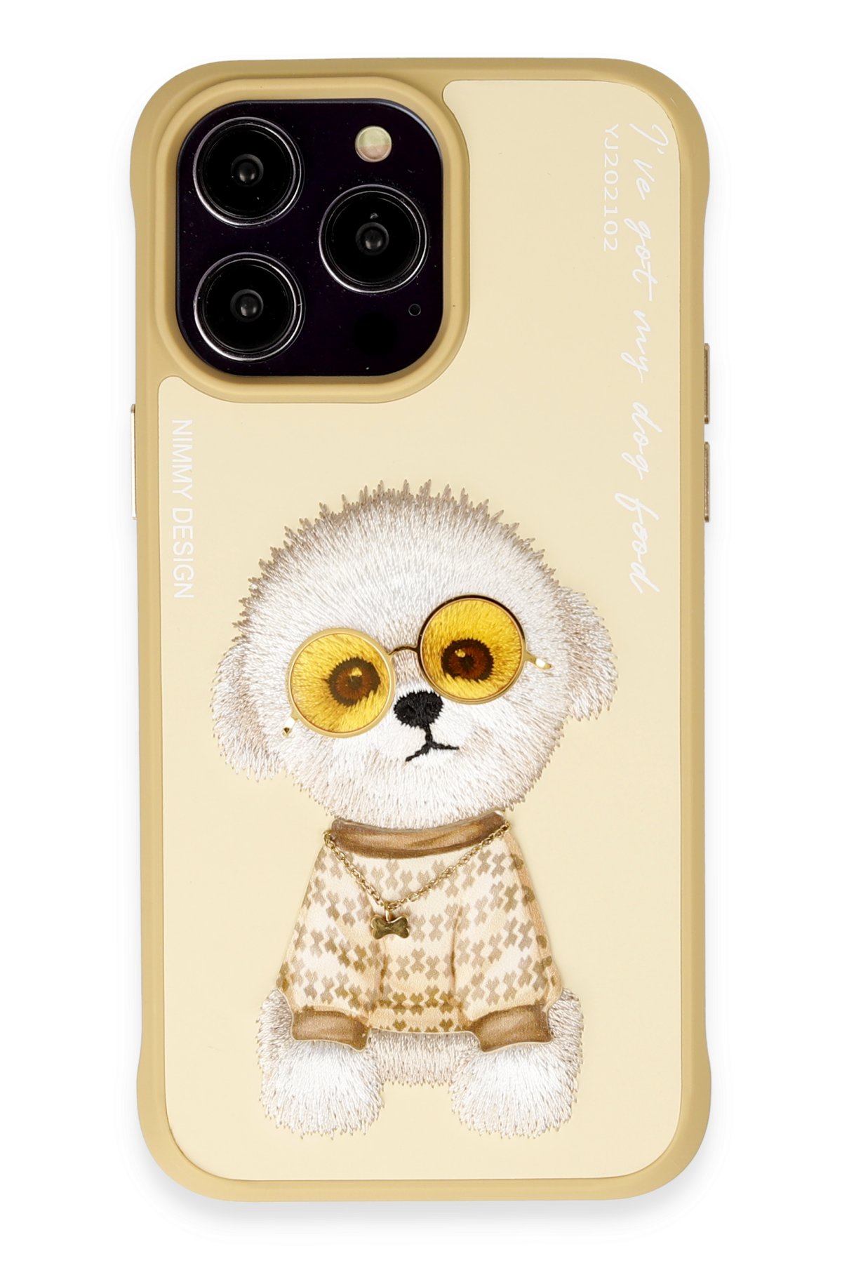 Newface iPhone 14 Pro Max Metal Kamera Lens - Gold