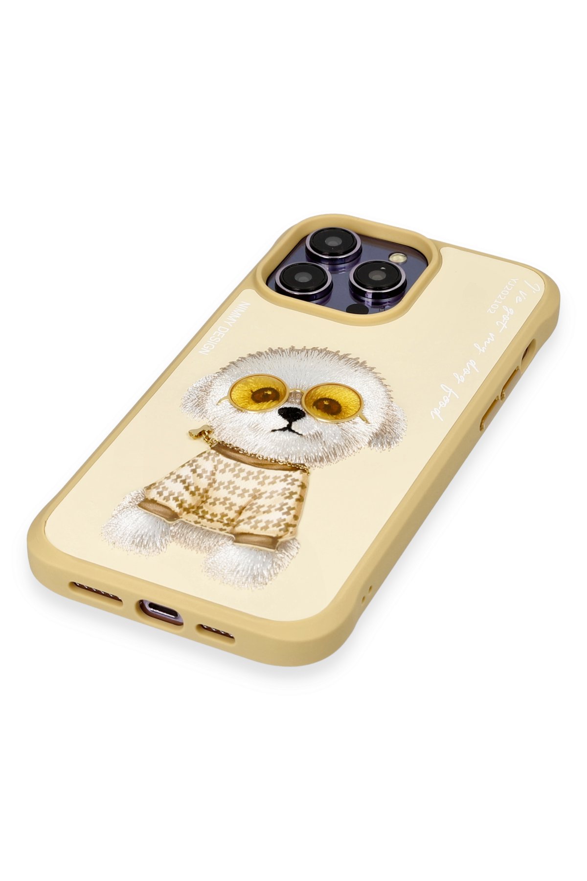 Newface iPhone 14 Pro Max Metal Kamera Lens - Gold