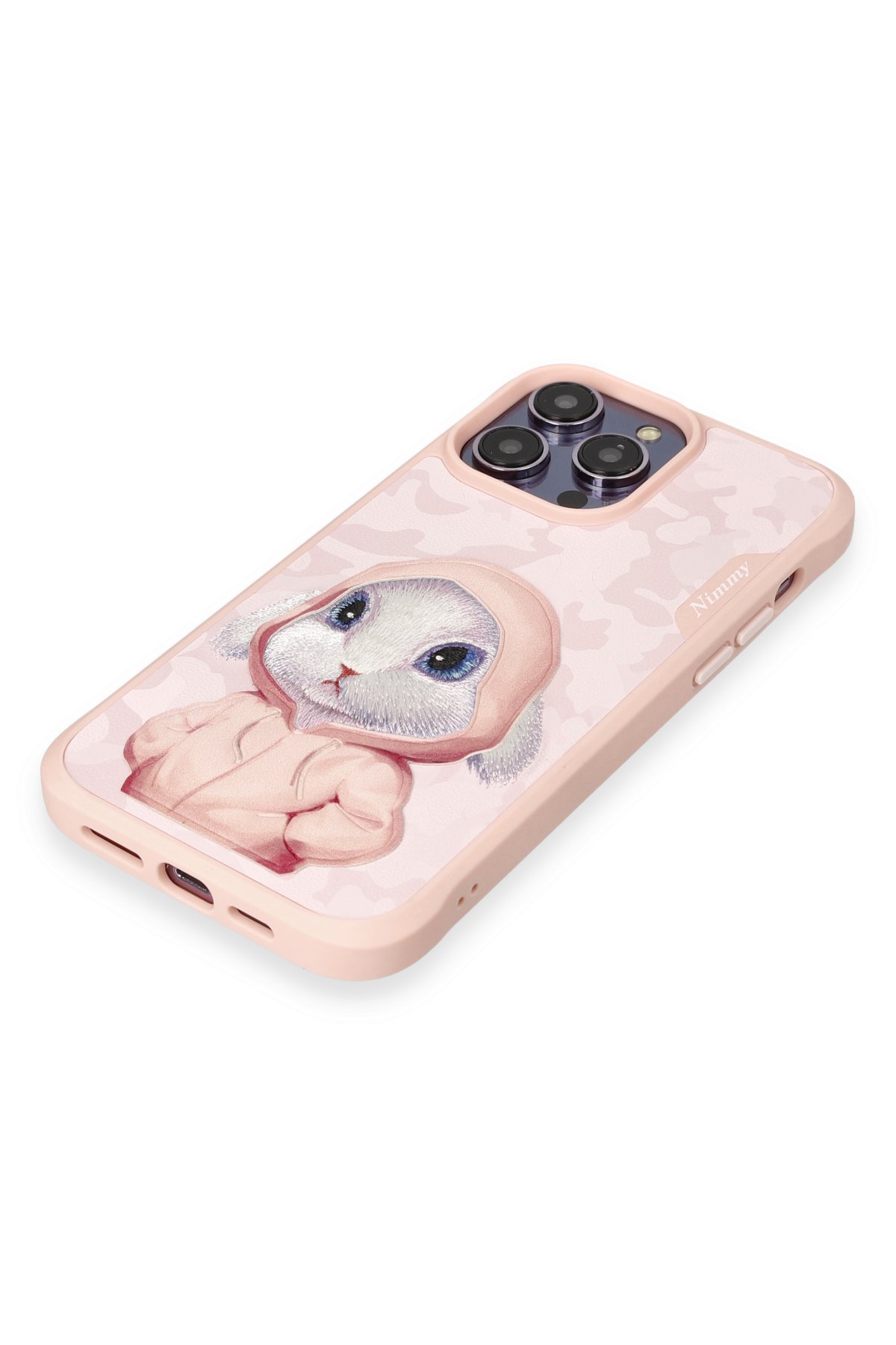 Newface iPhone 14 Pro Max Kılıf Volet Silikon - Pembe