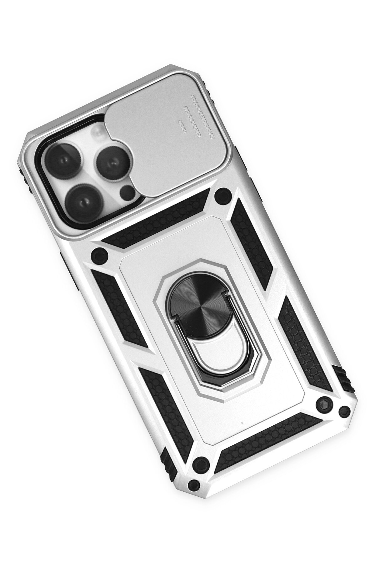 Newface iPhone 14 Pro Max Kılıf Joke Simli Magneticsafe Kılıf - Siyah