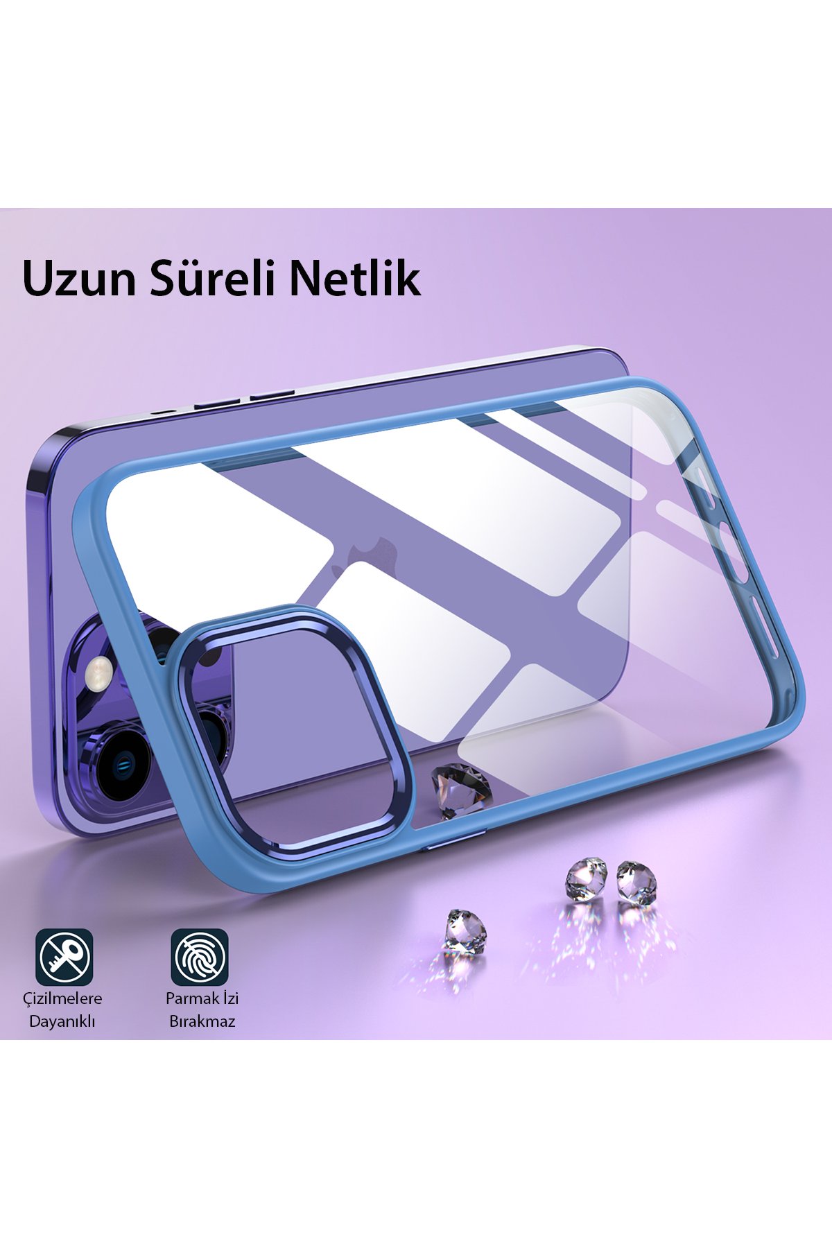 Newface iPhone 14 Pro Max Kılıf PP Ultra İnce Kapak - Mor
