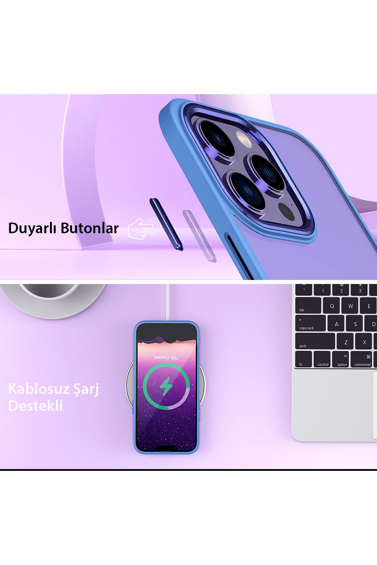 Newface iPhone 14 Pro Max Kılıf Estoril Desenli Kapak - Estoril - 9