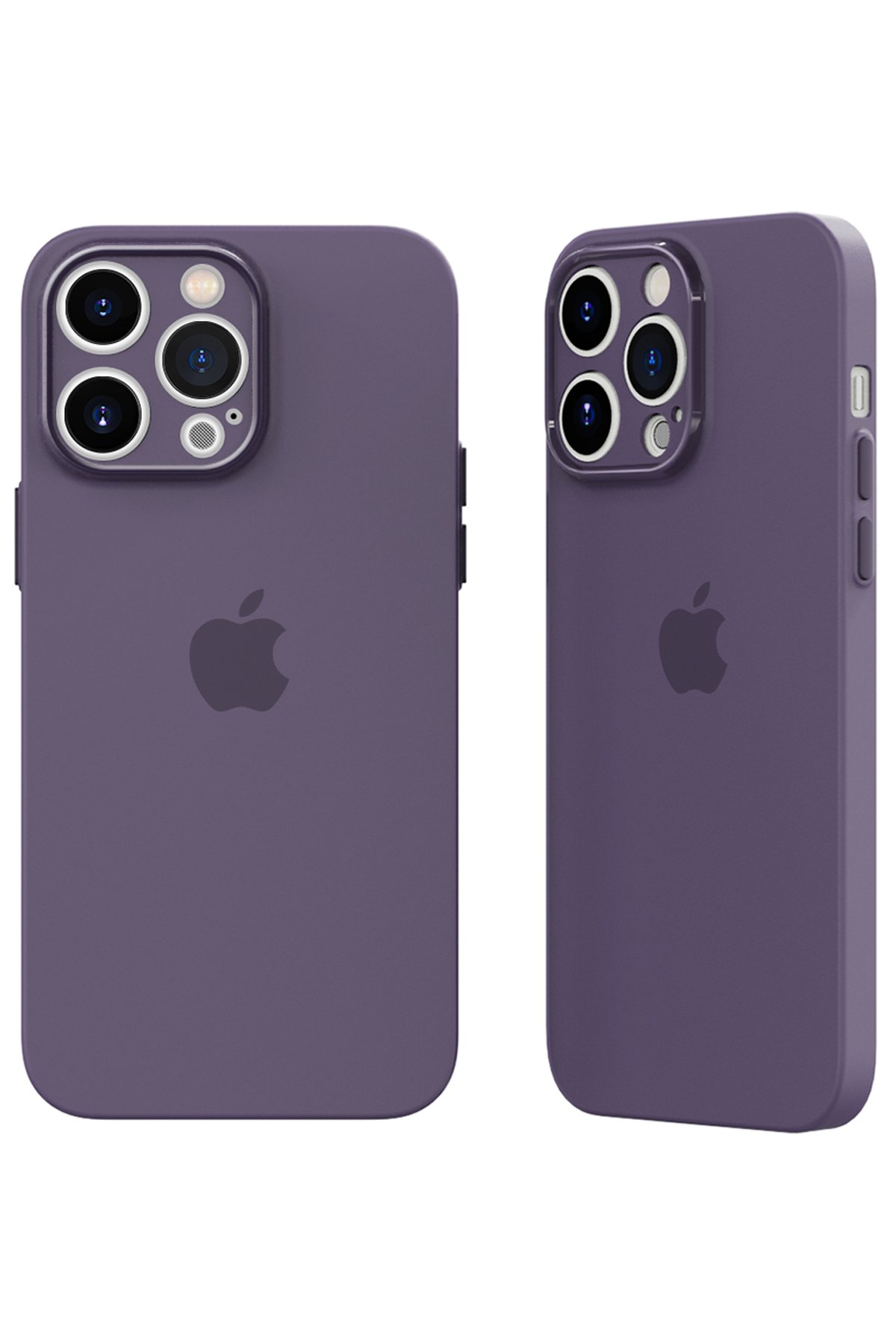 Newface iPhone 14 Pro Max Kılıf Sofya Yüzüklü Silikon Kapak - Lacivert