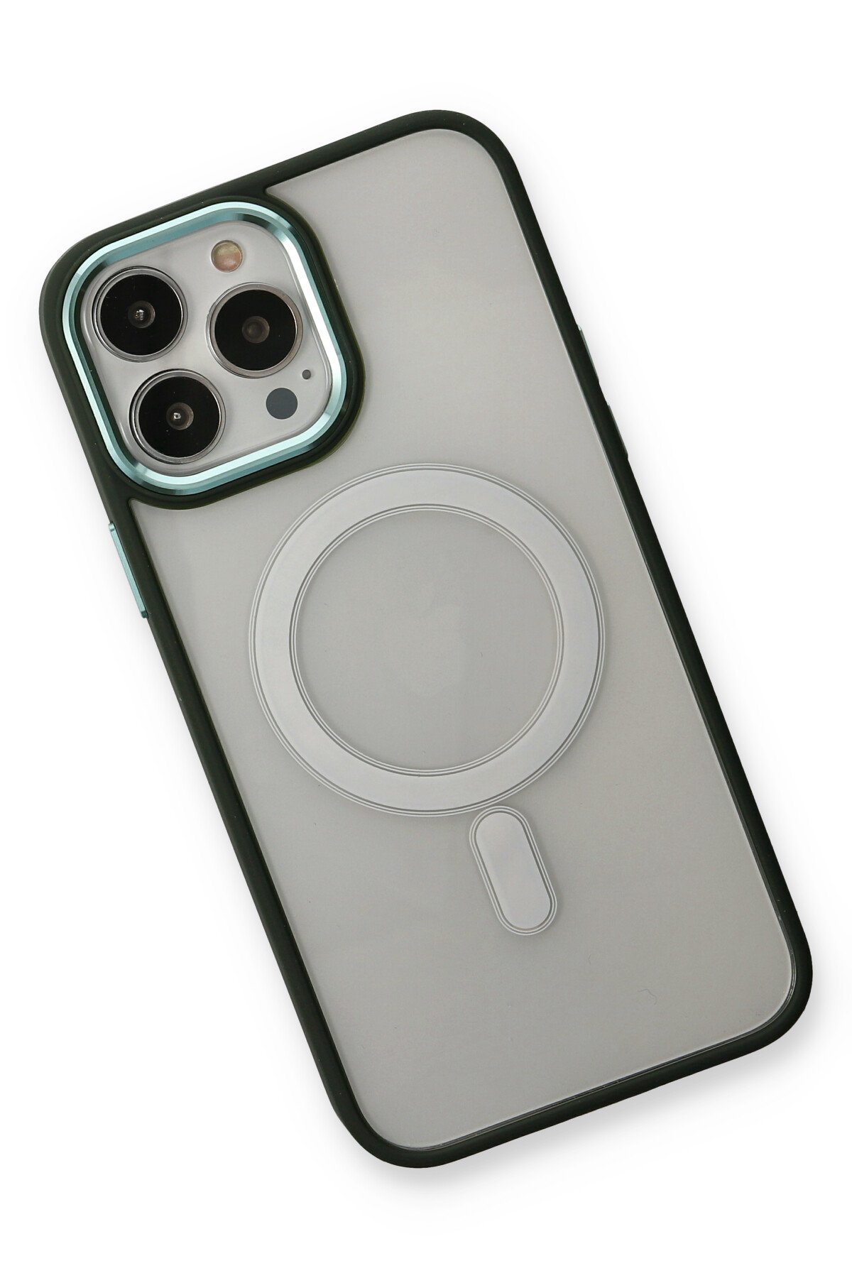 Newface iPhone 14 Pro Max Renkli Kamera Lens Koruma Cam - Mavi-Yeşil