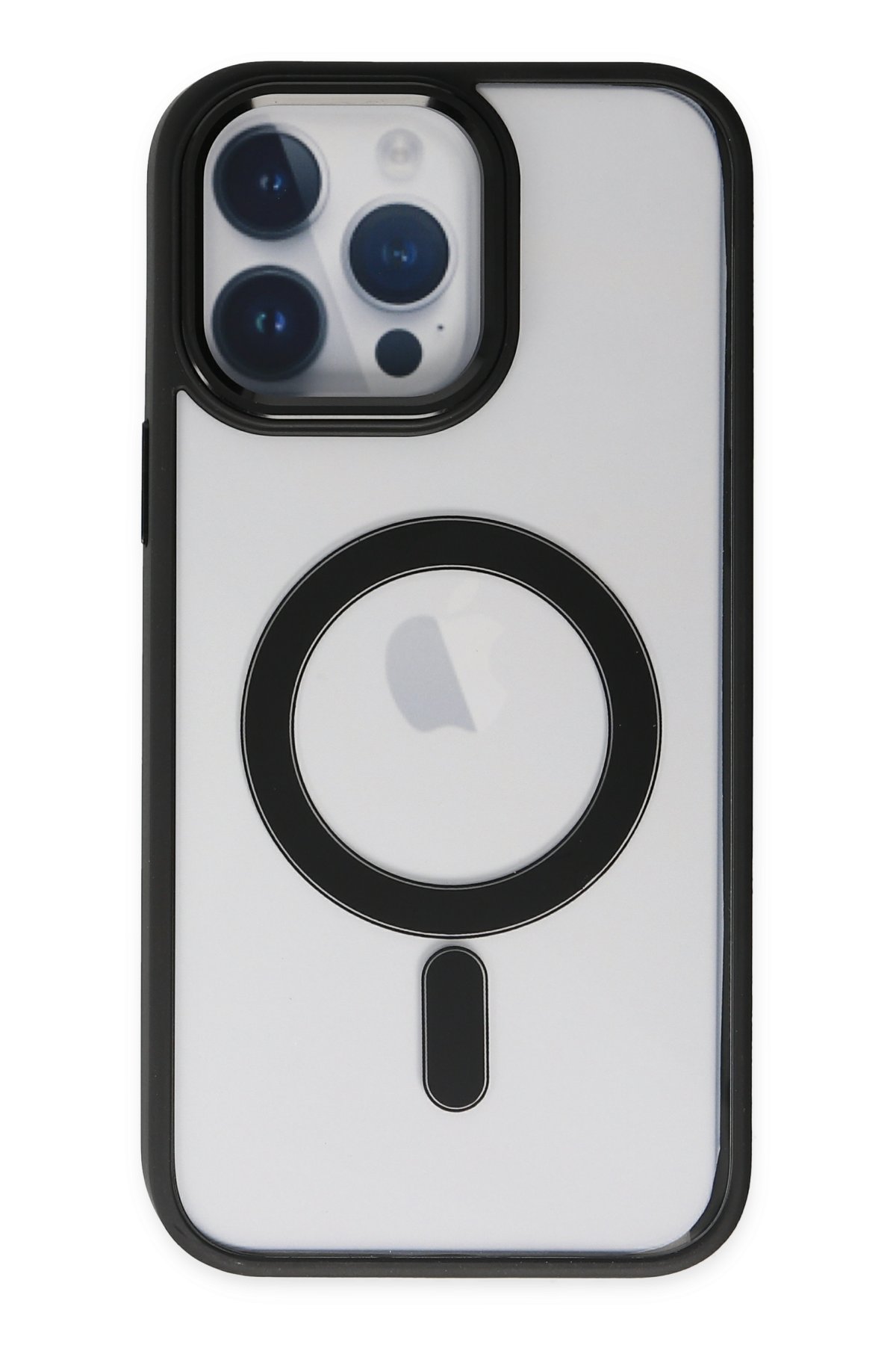 Newface iPhone 14 Pro Max Kılıf Teleskop Lens Magsafe Silikon Kapak - Lacivert