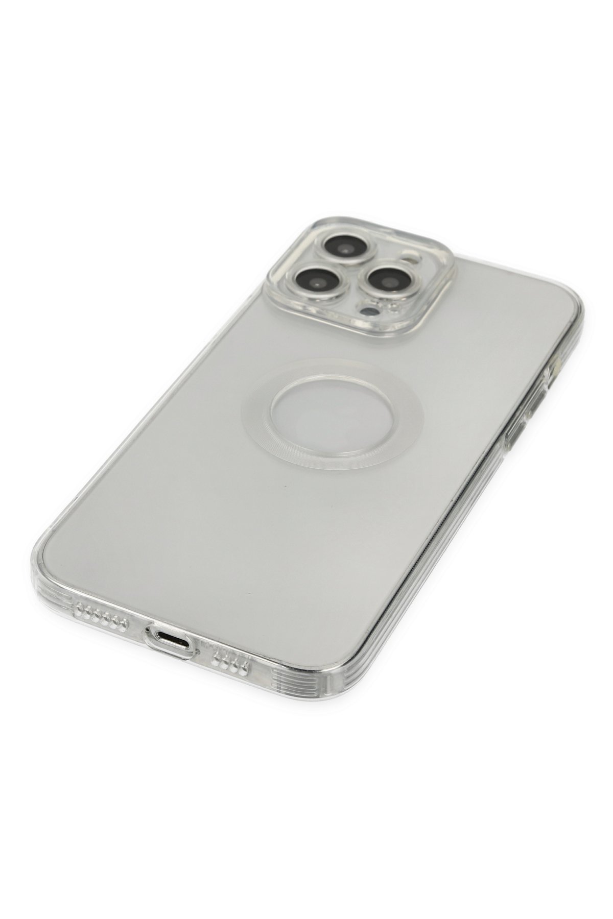Newface iPhone 14 Pro Max Kılıf Magneticsafe Lazer Silikon - Sierra Blue