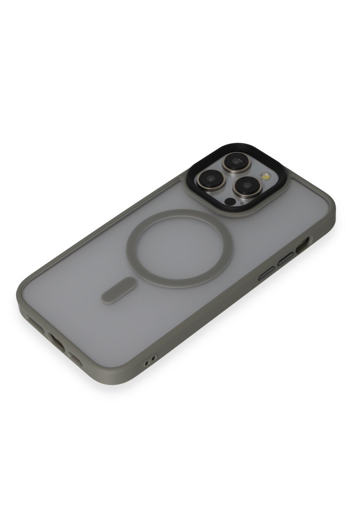 Newface iPhone 14 Pro Max Kılıf Pars Lens Yüzüklü Silikon - Gold