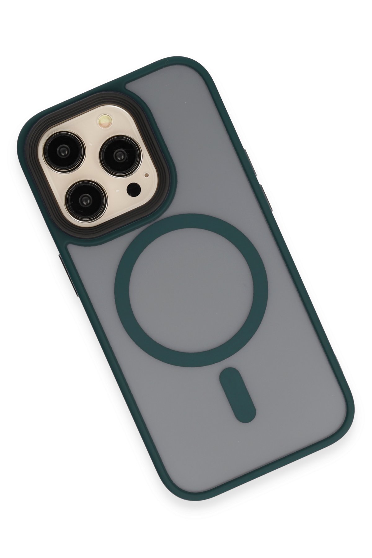 Newface iPhone 14 Pro Max Kılıf Platin Silikon - Yeşil