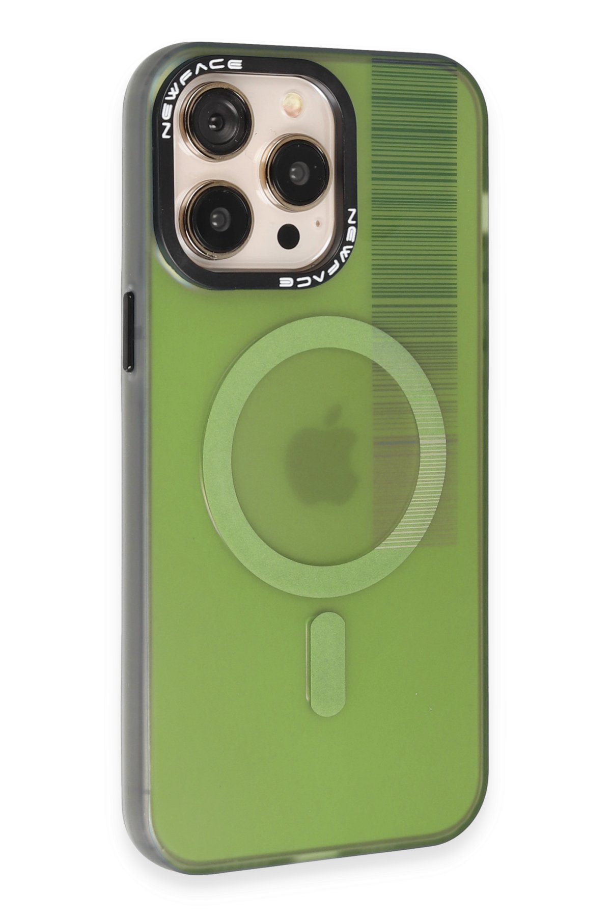 Newface iPhone 14 Pro Max Kılıf Mekanik Magsafe Kapak - Siyah