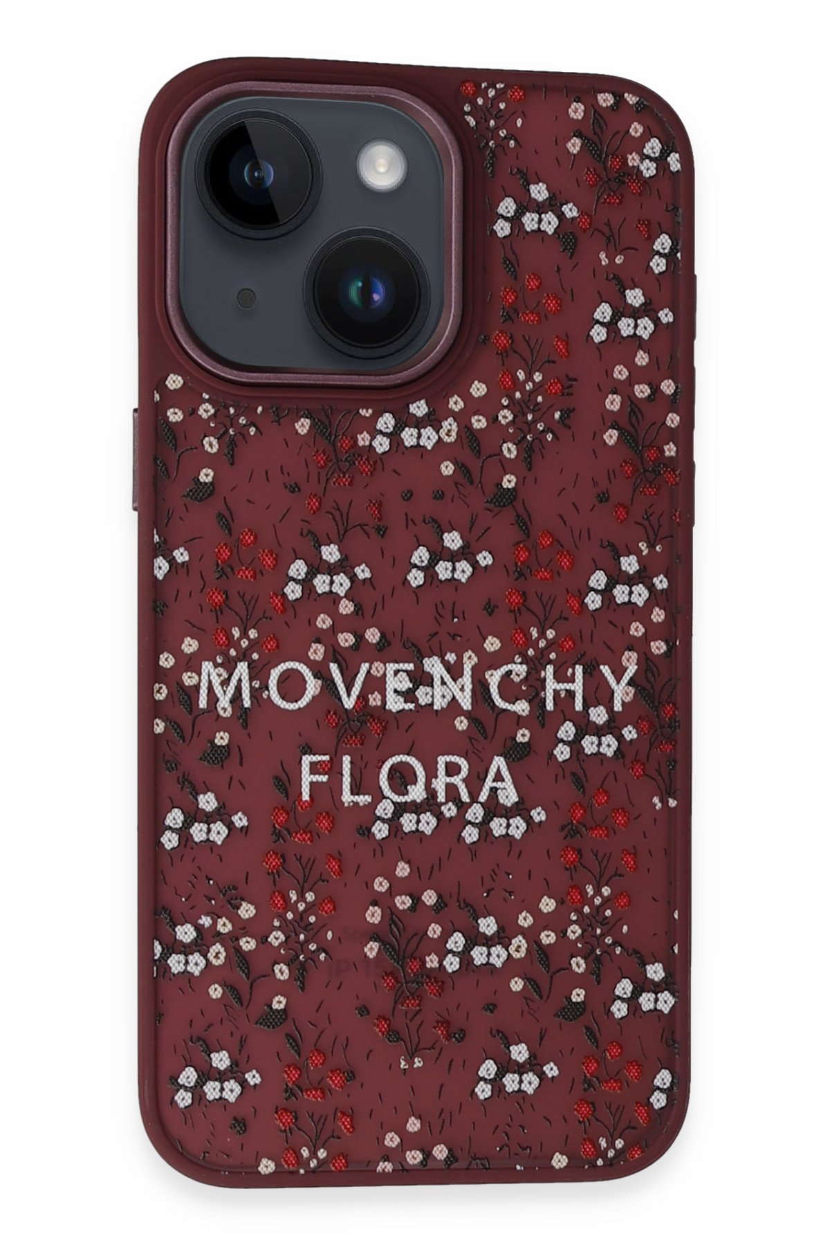 Movenchy iPhone 14 Terra Desenli Kapak - Pembe - 1