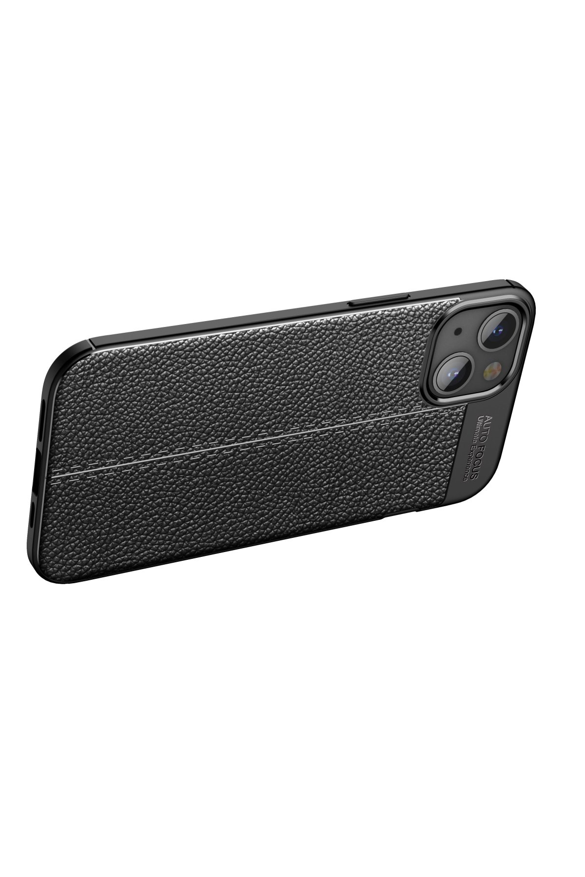 Newface iPhone 15 Kılıf Aras Deri Kapak - Siyah