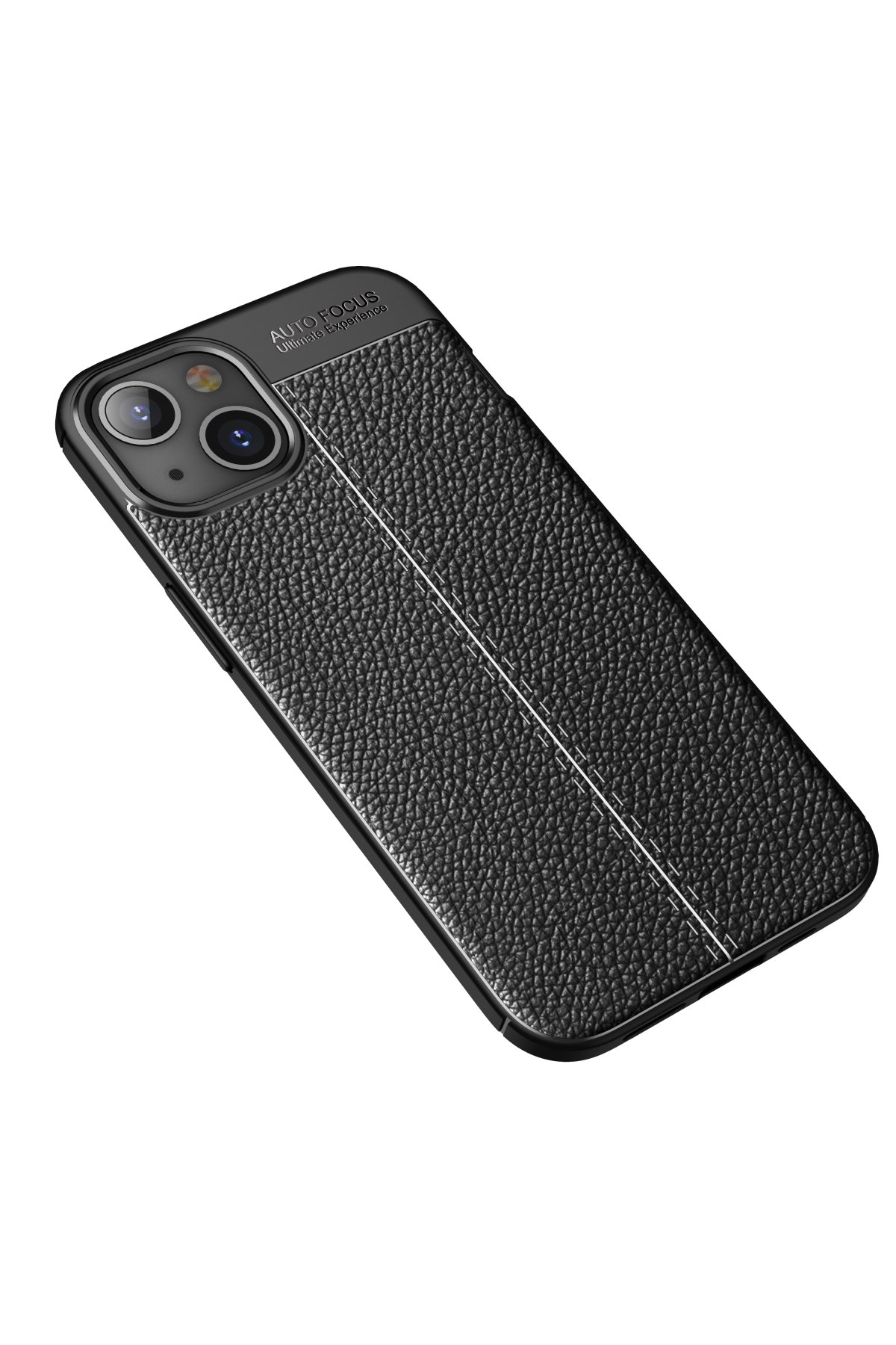 Newface iPhone 15 Kılıf Aras Deri Kapak - Siyah