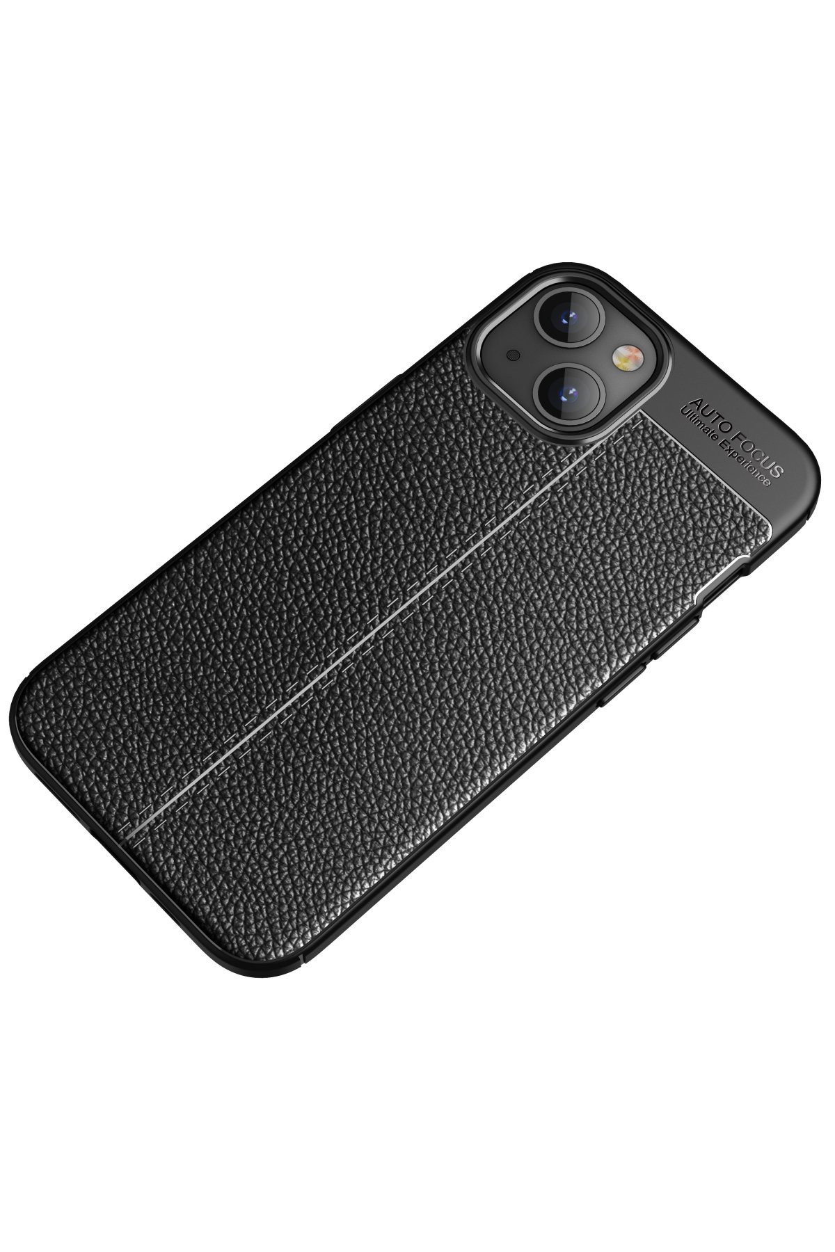 Newface iPhone 15 Kılıf Aras Deri Kapak - Siyah