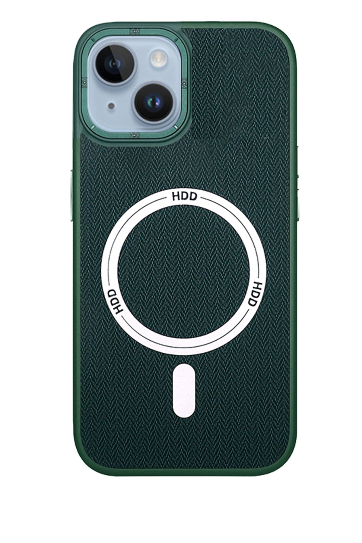 HDD iPhone 15 Kılıf HD Deri Luxury Magnet Kartvizitli Kapak - Siyah