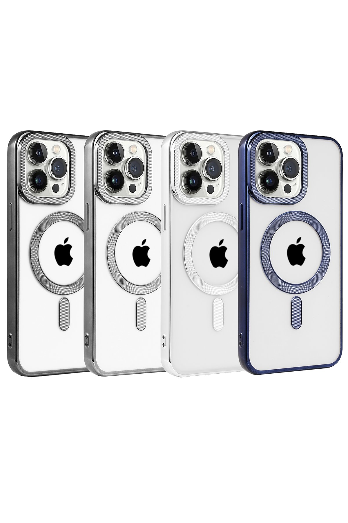 Newface iPhone 15 Kılıf Elegant Kapak - Pudra