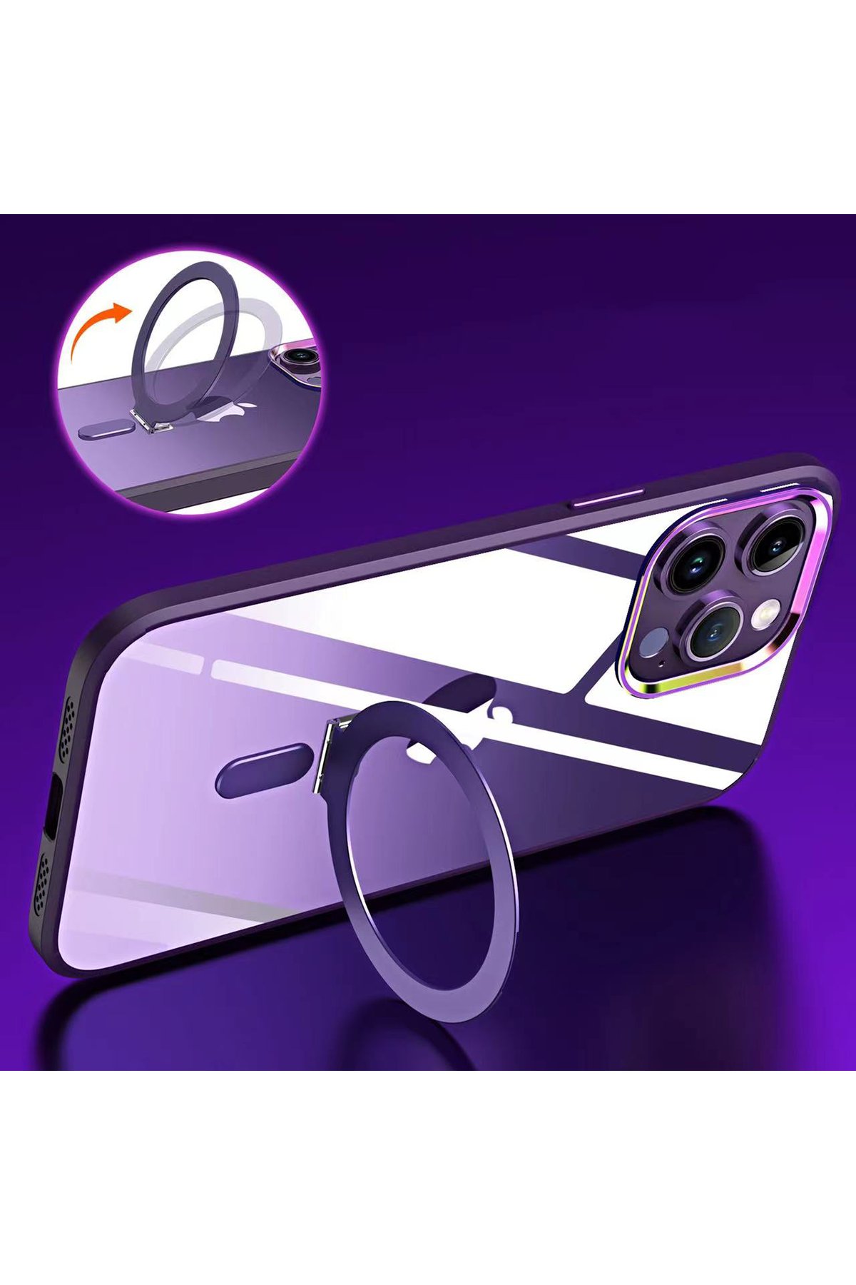 Newface iPhone 15 Kılıf Nano içi Kadife Silikon - Lila