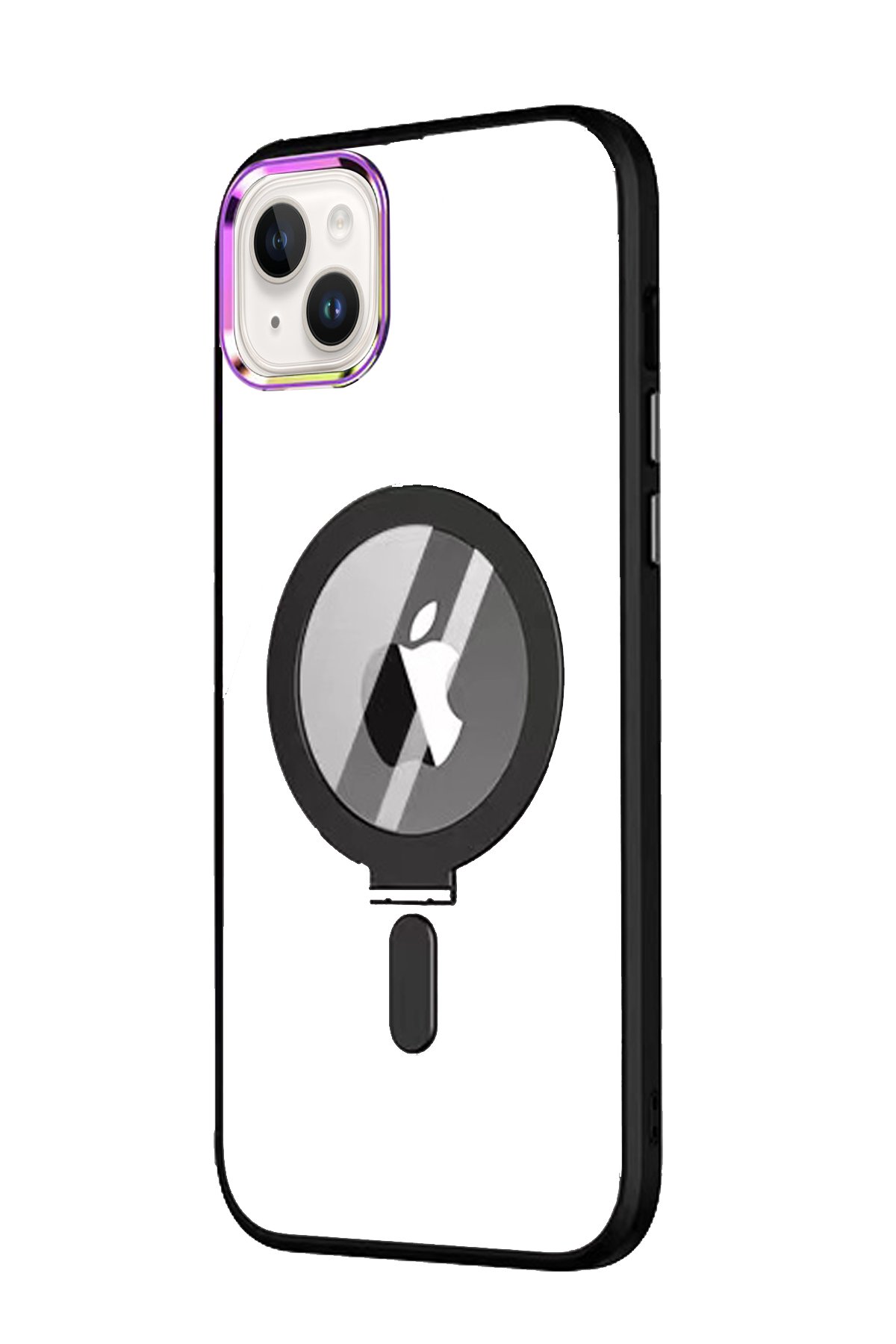 Newface iPhone 15 Kılıf Daisy Simli Magsafe Kapak - Siyah