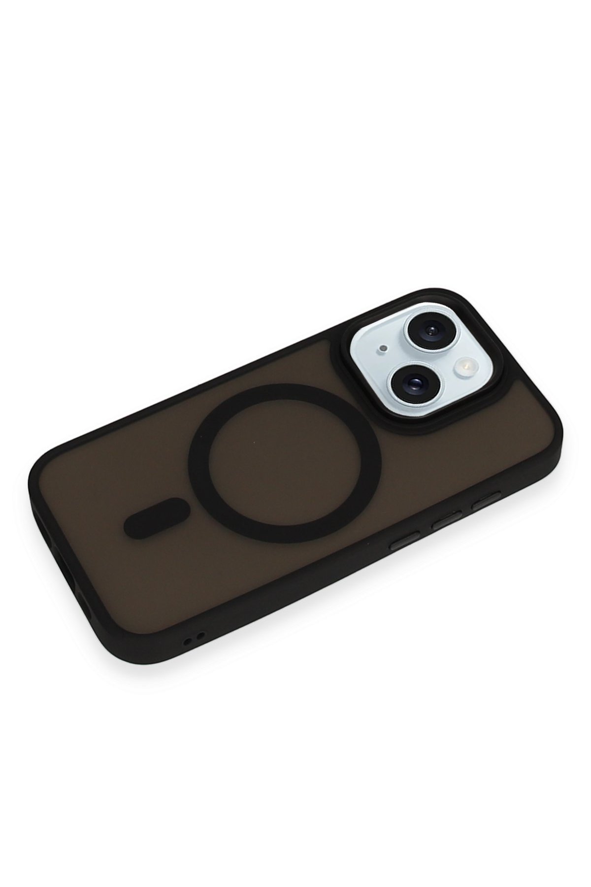 Newface iPhone 15 Kılıf Pars Lens Yüzüklü Silikon - Lacivert