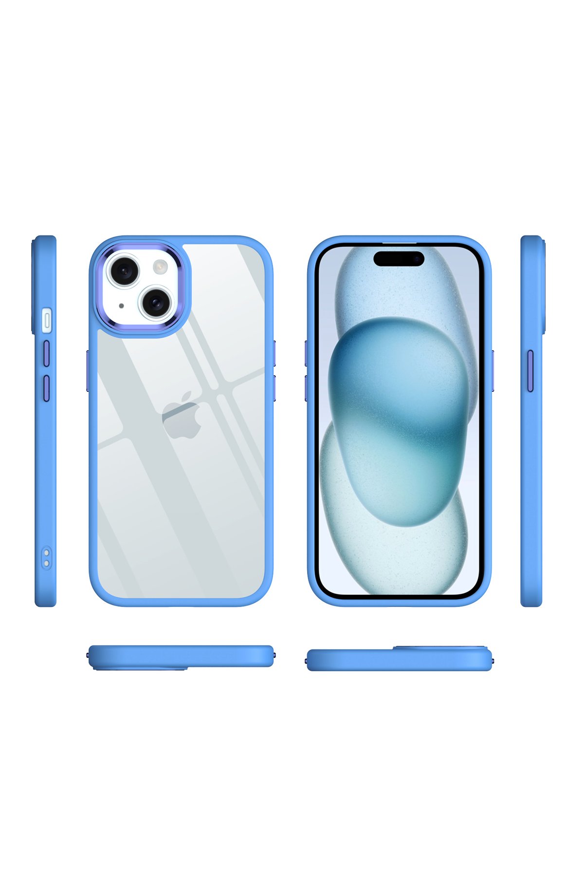 Newface iPhone 15 Kılıf Montreal Yüzüklü Silikon Kapak - Yeşil