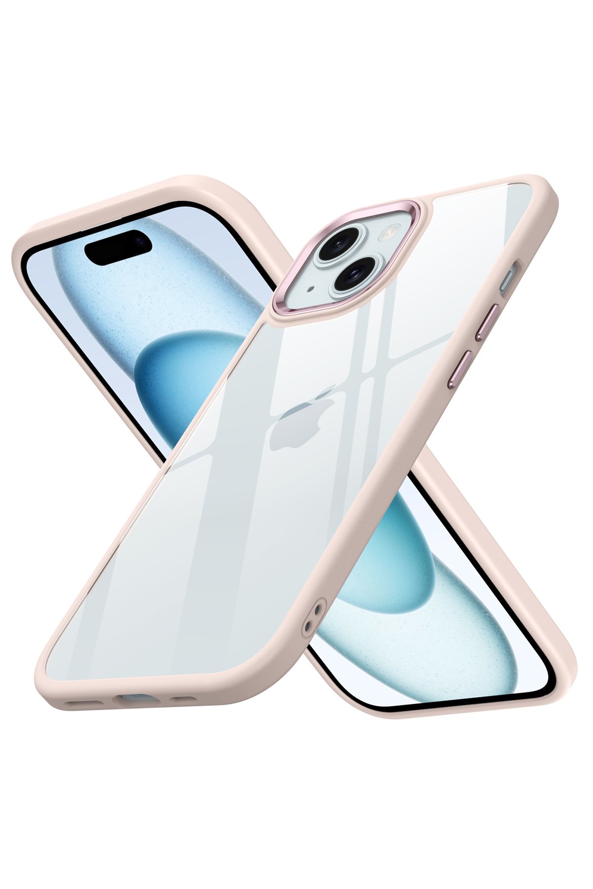 Newface iPhone 15 Kılıf Montreal Yüzüklü Silikon Kapak - Sarı