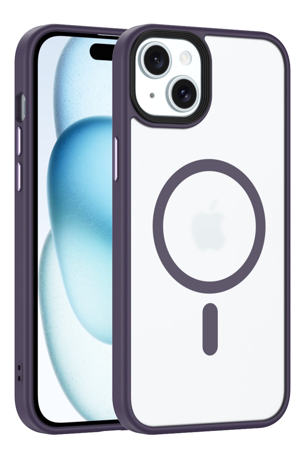 Newface iPhone 15 Plus Kılıf Boyi Magsafe Silikon Kapak - Yeşil