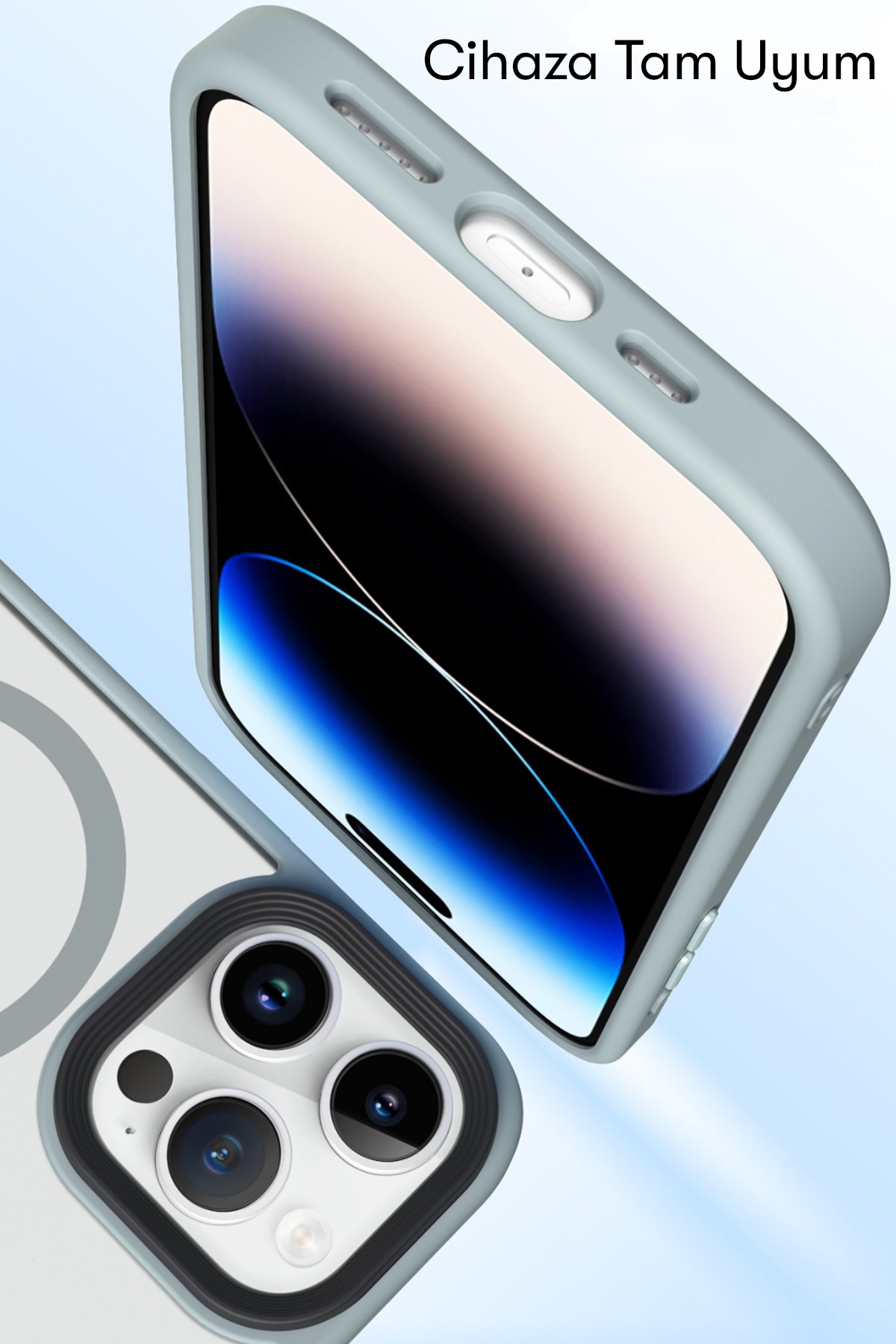 Newface iPhone 15 Plus Kılıf Montreal Silikon Kapak - Açık Yeşil