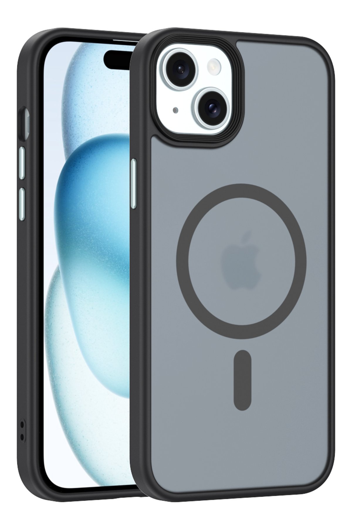 Newface iPhone 15 Plus Kılıf Montreal Silikon Kapak - Gri