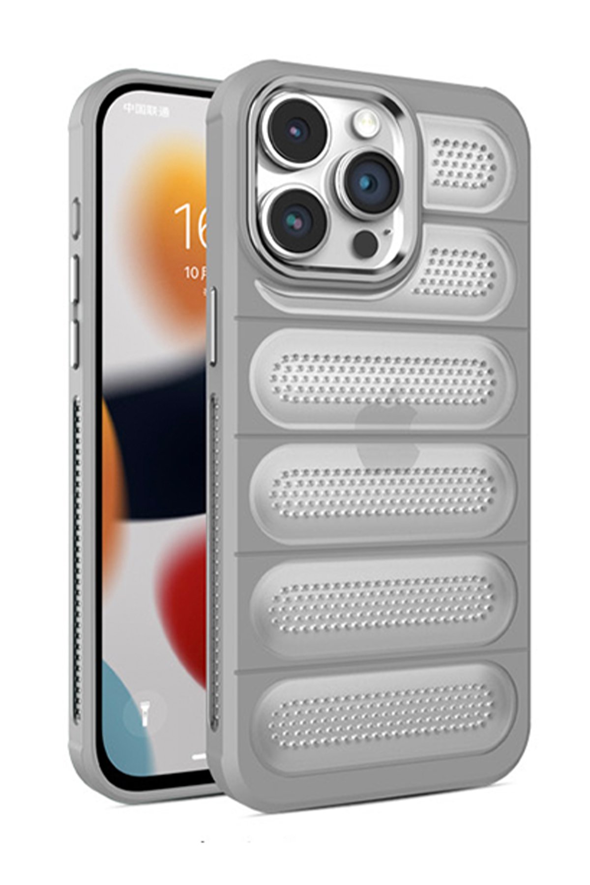 Newface iPhone 15 Pro Kılıf Daisy Simli Magsafe Kapak - Gold