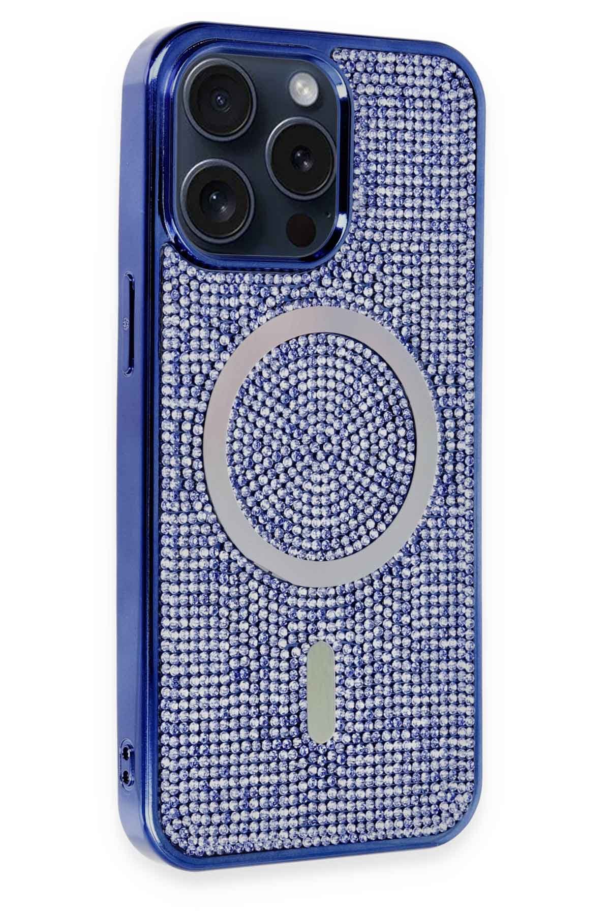 Newface iPhone 15 Pro Kılıf Elegant Kapak - Pudra